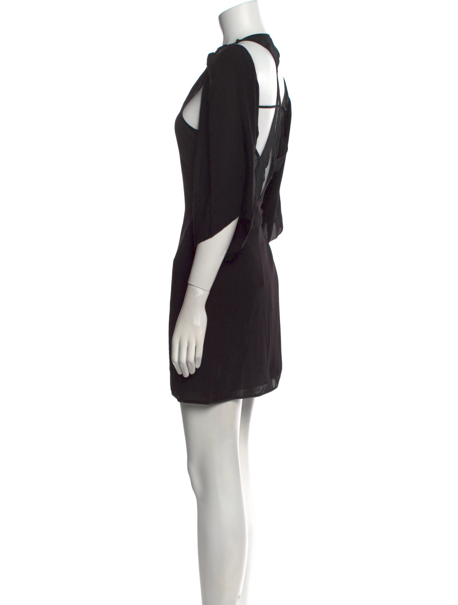 Halston Heritage Crew Neck Mini Dress