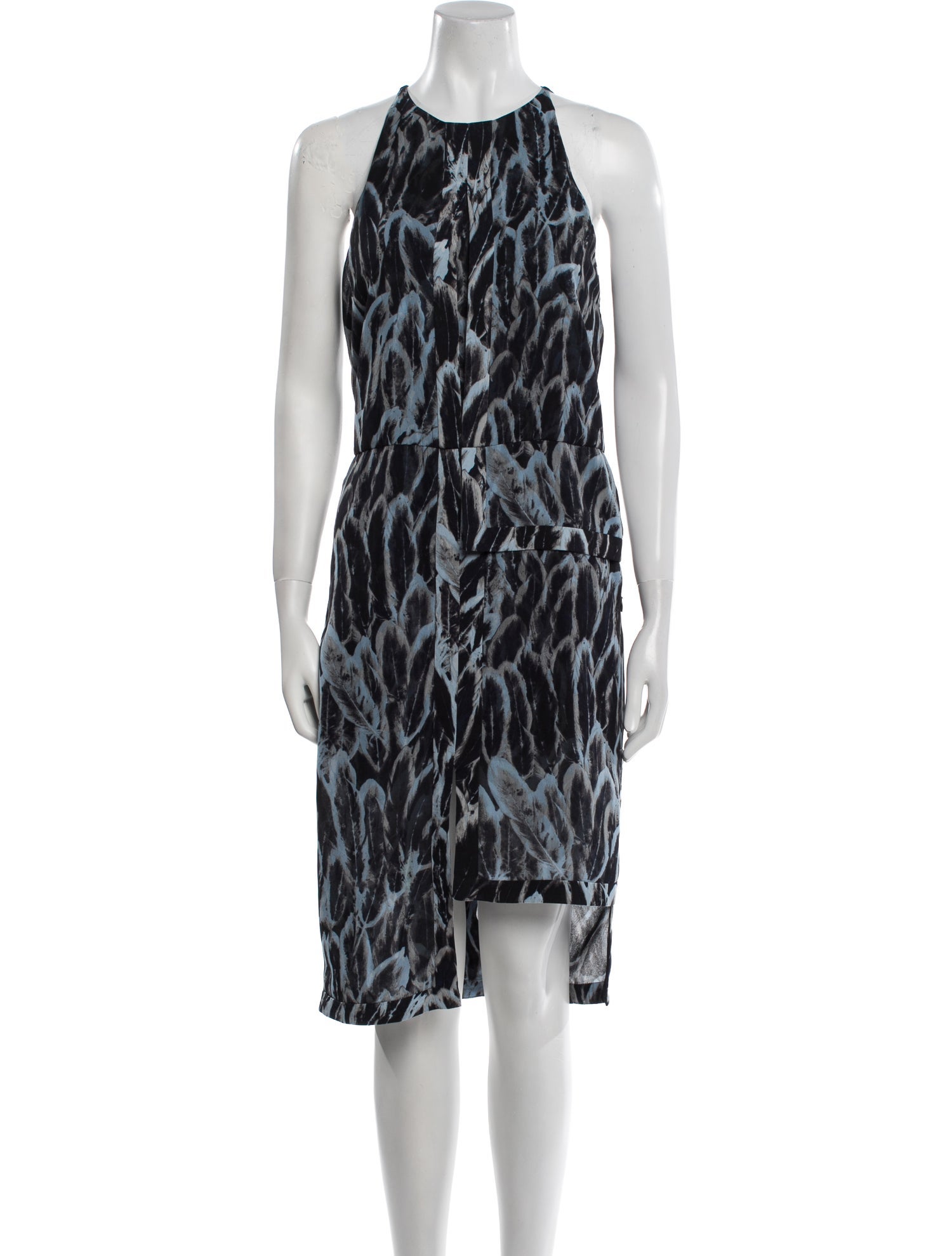 Halston Heritage Printed Midi Length Dress