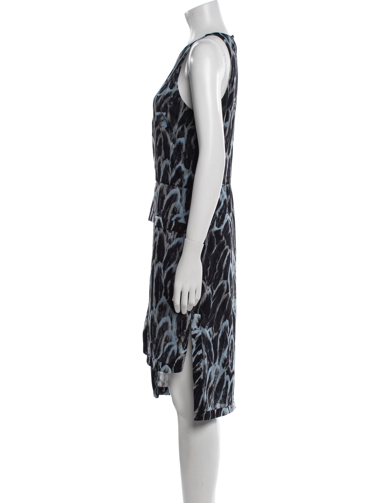 Halston Heritage Printed Midi Length Dress