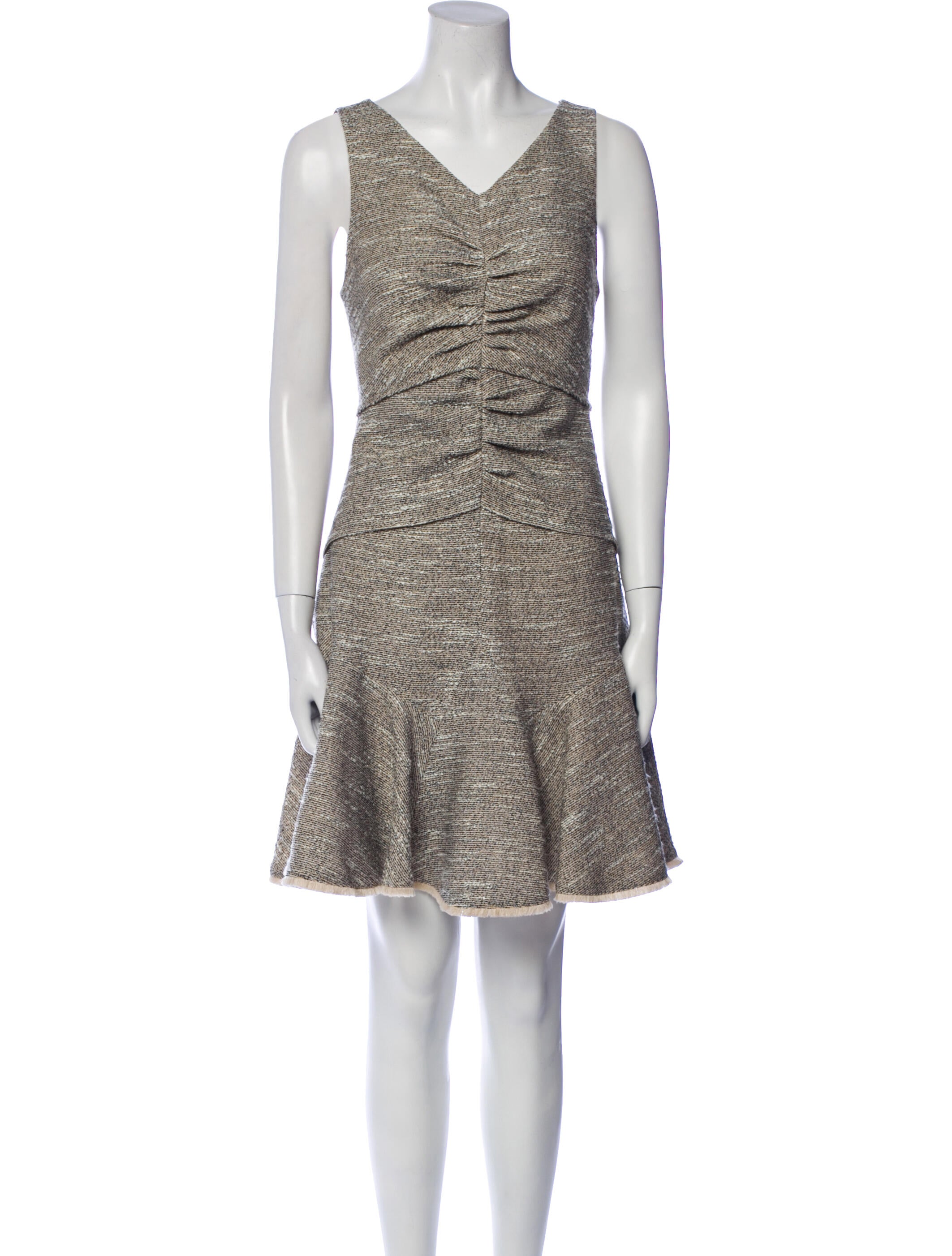 Halston Heritage V-Neck Mini Dress