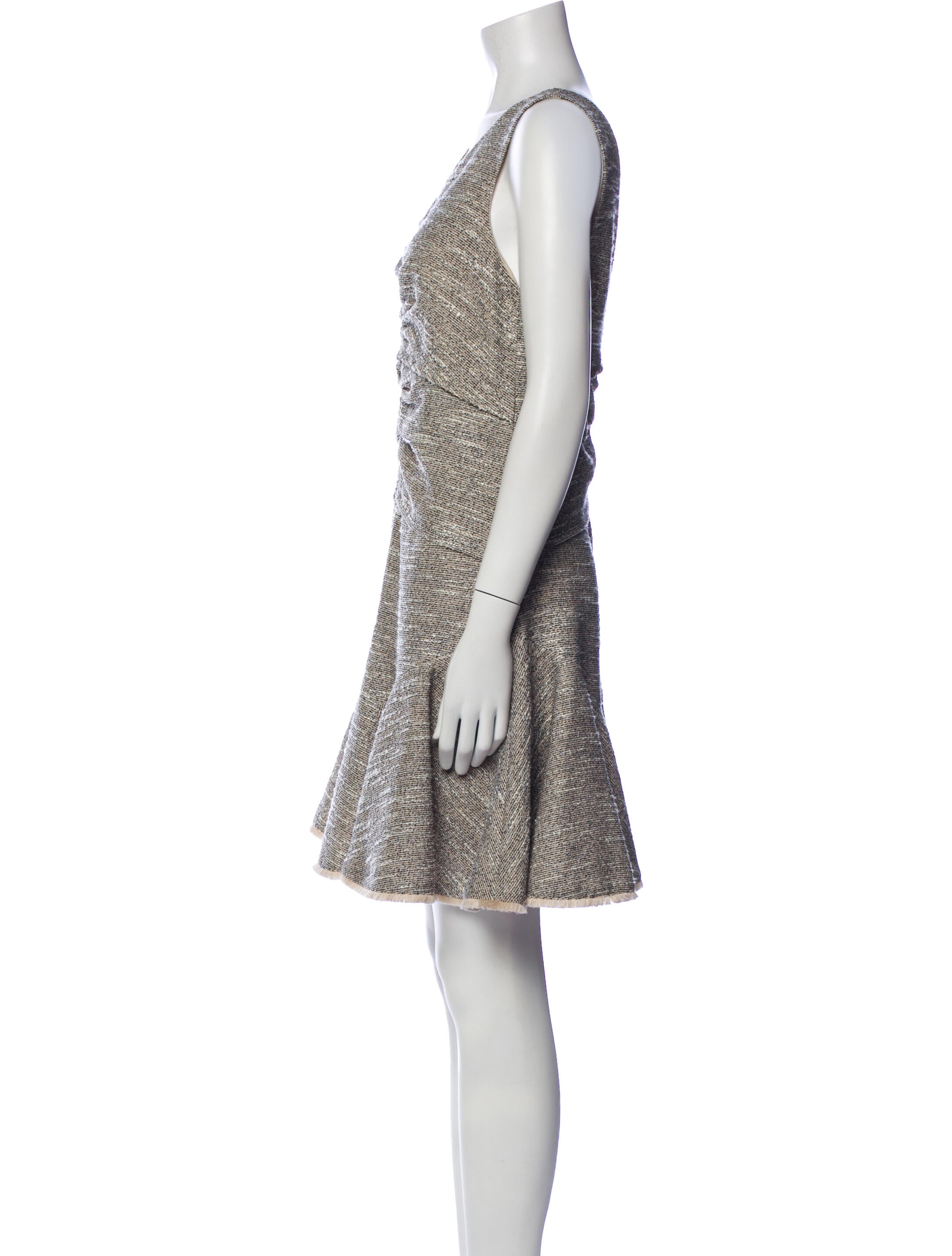 Halston Heritage V-Neck Mini Dress