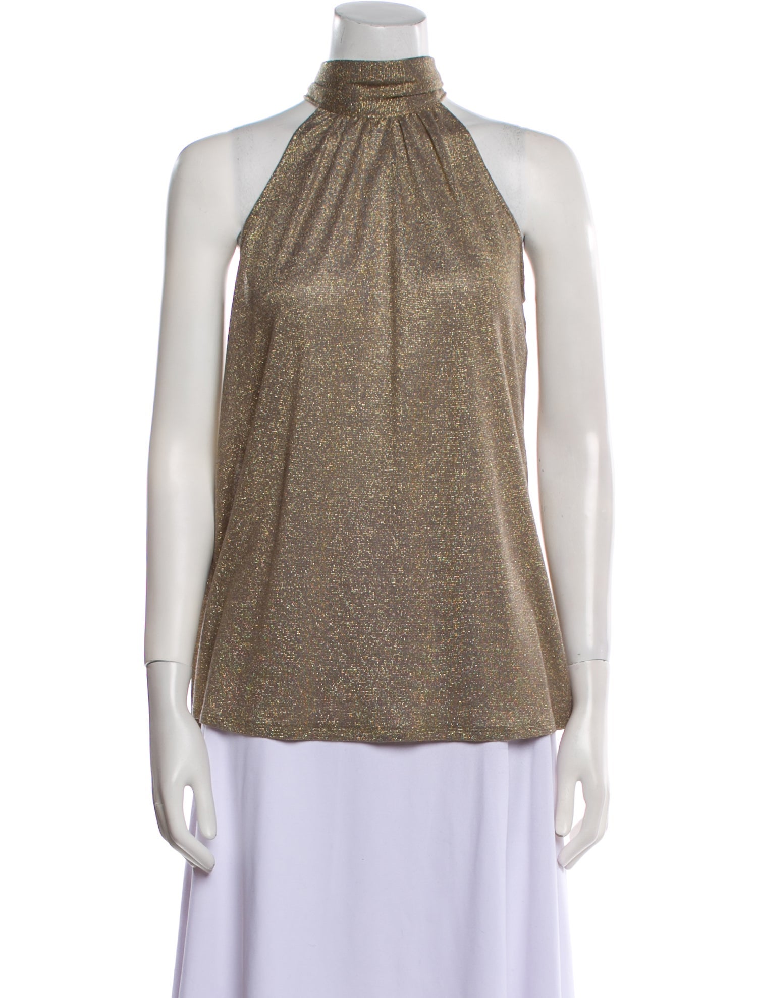 Halston Heritage Mock Neck Sleeveless Top