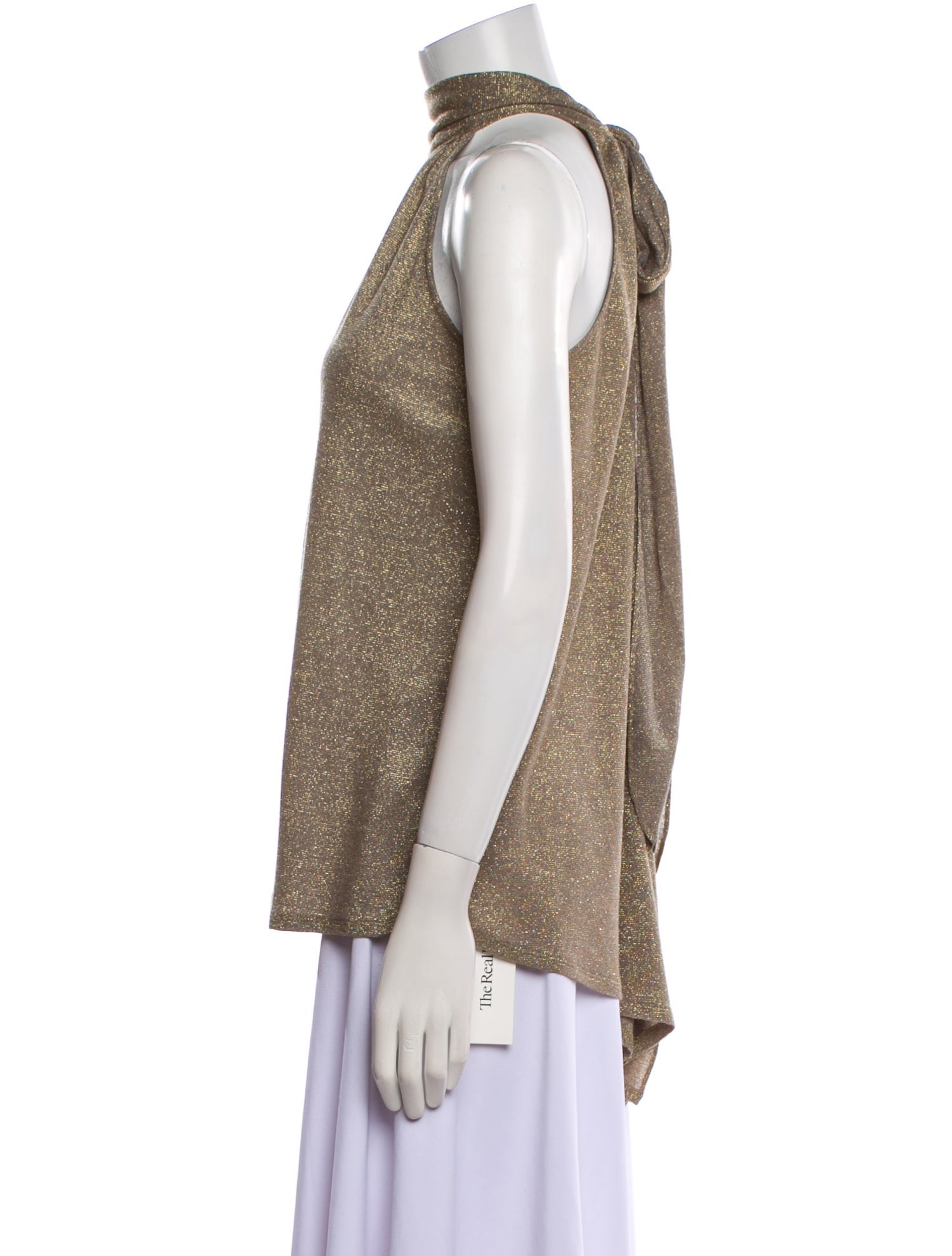 Halston Heritage Mock Neck Sleeveless Top