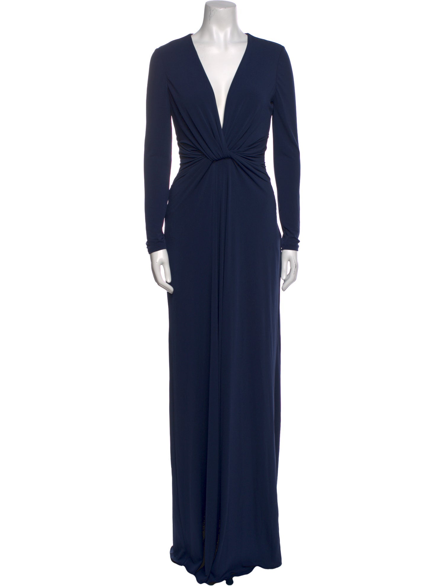 Halston Heritage V-Neck Long Dress