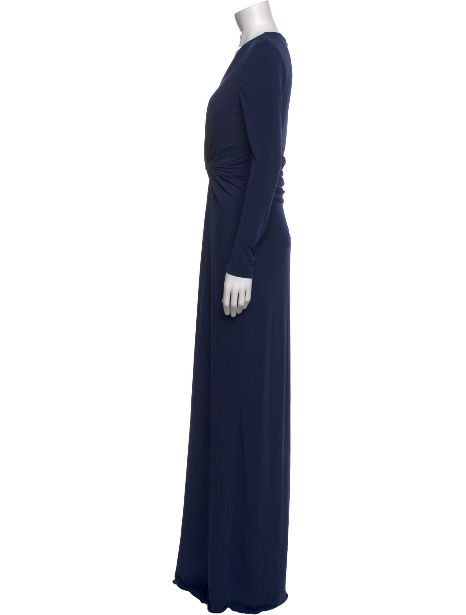 Halston Heritage V-Neck Long Dress