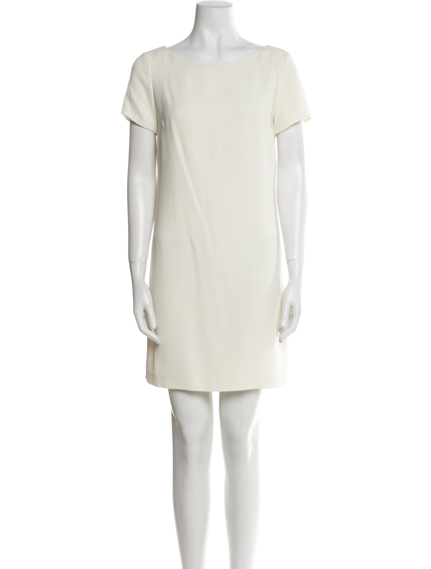 Halston Heritage Bateau Neckline Mini Dress