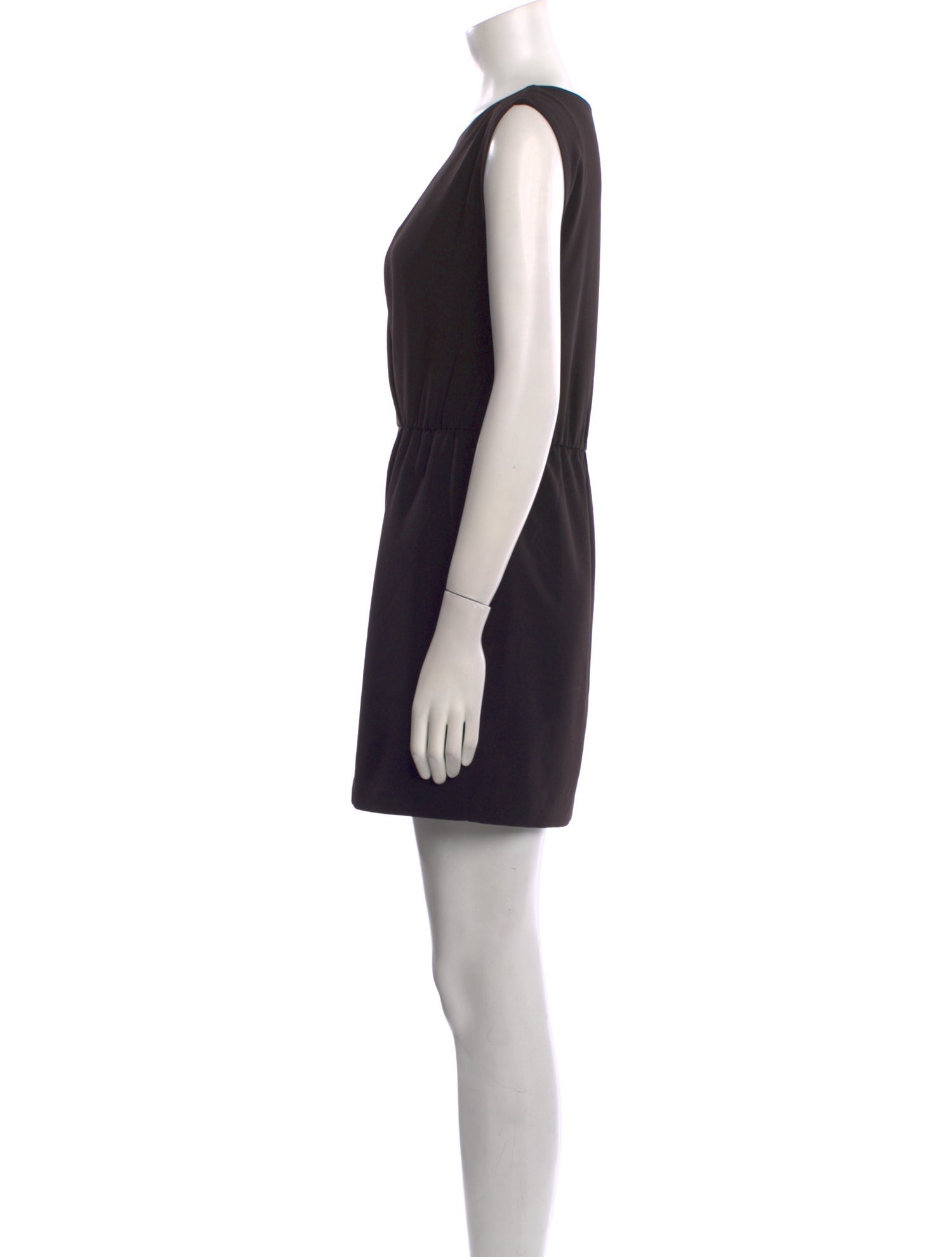 Halston Heritage Bateau Neckline Mini Dress