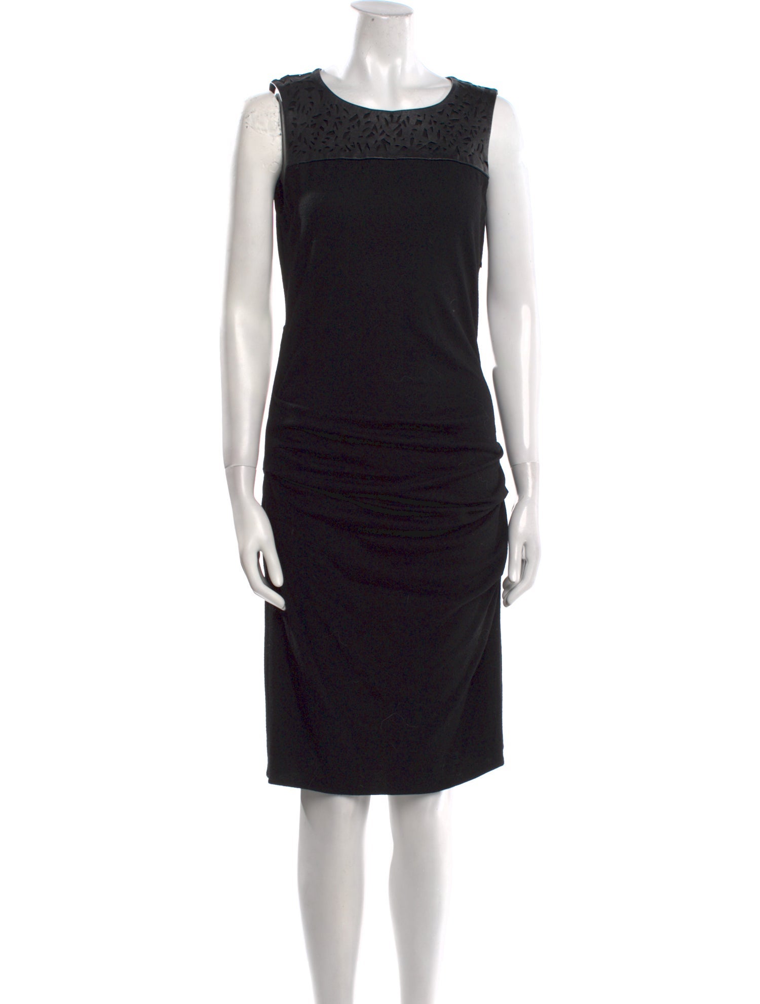Halston Heritage Wool Knee-Length Dress
