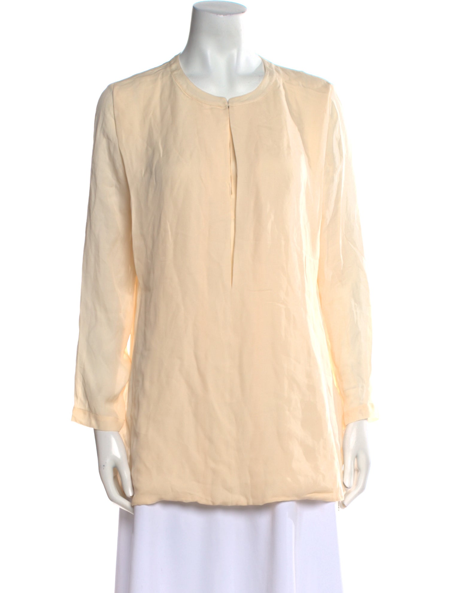 Halston Heritage Silk Crew Neck Tunic