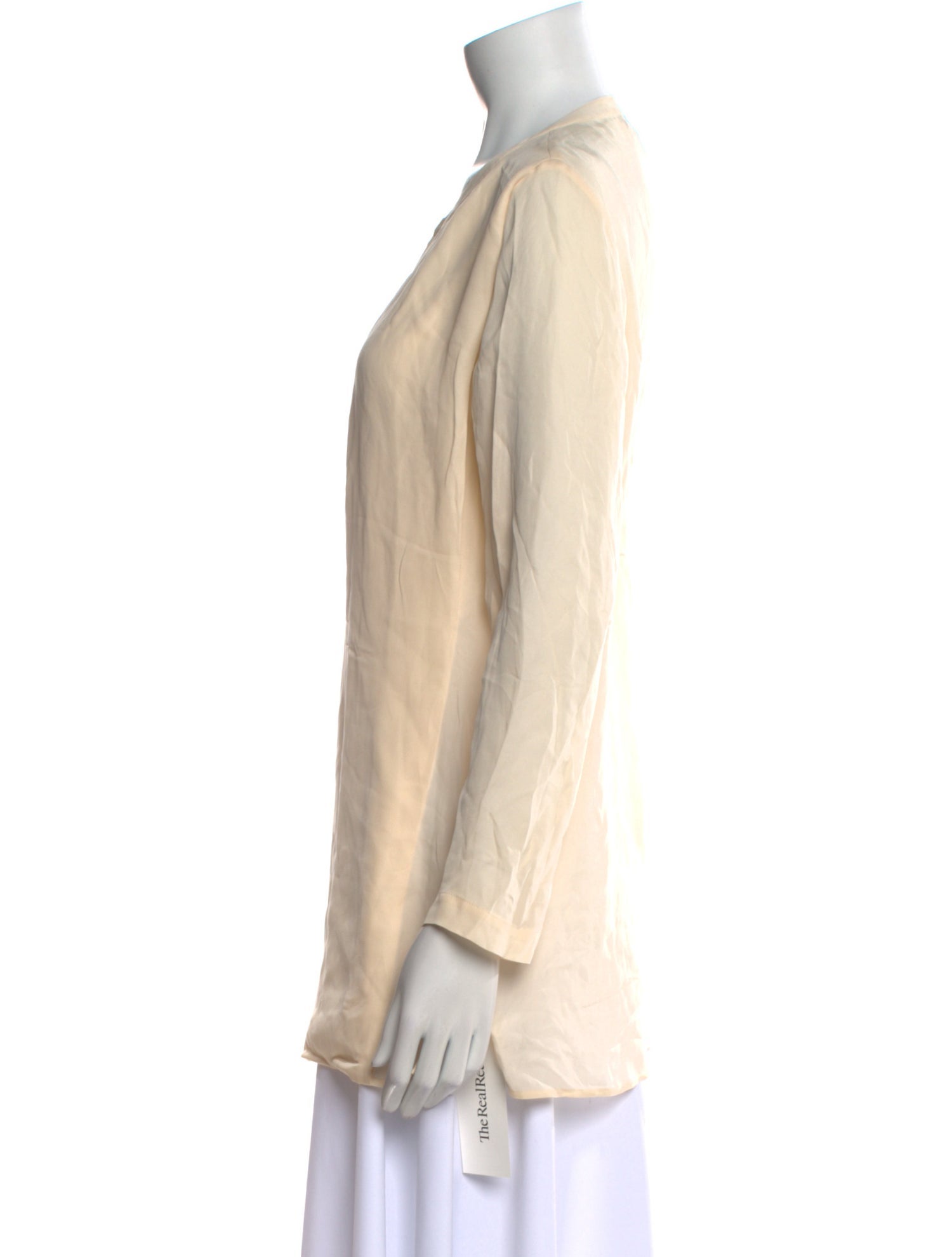 Halston Heritage Silk Crew Neck Tunic