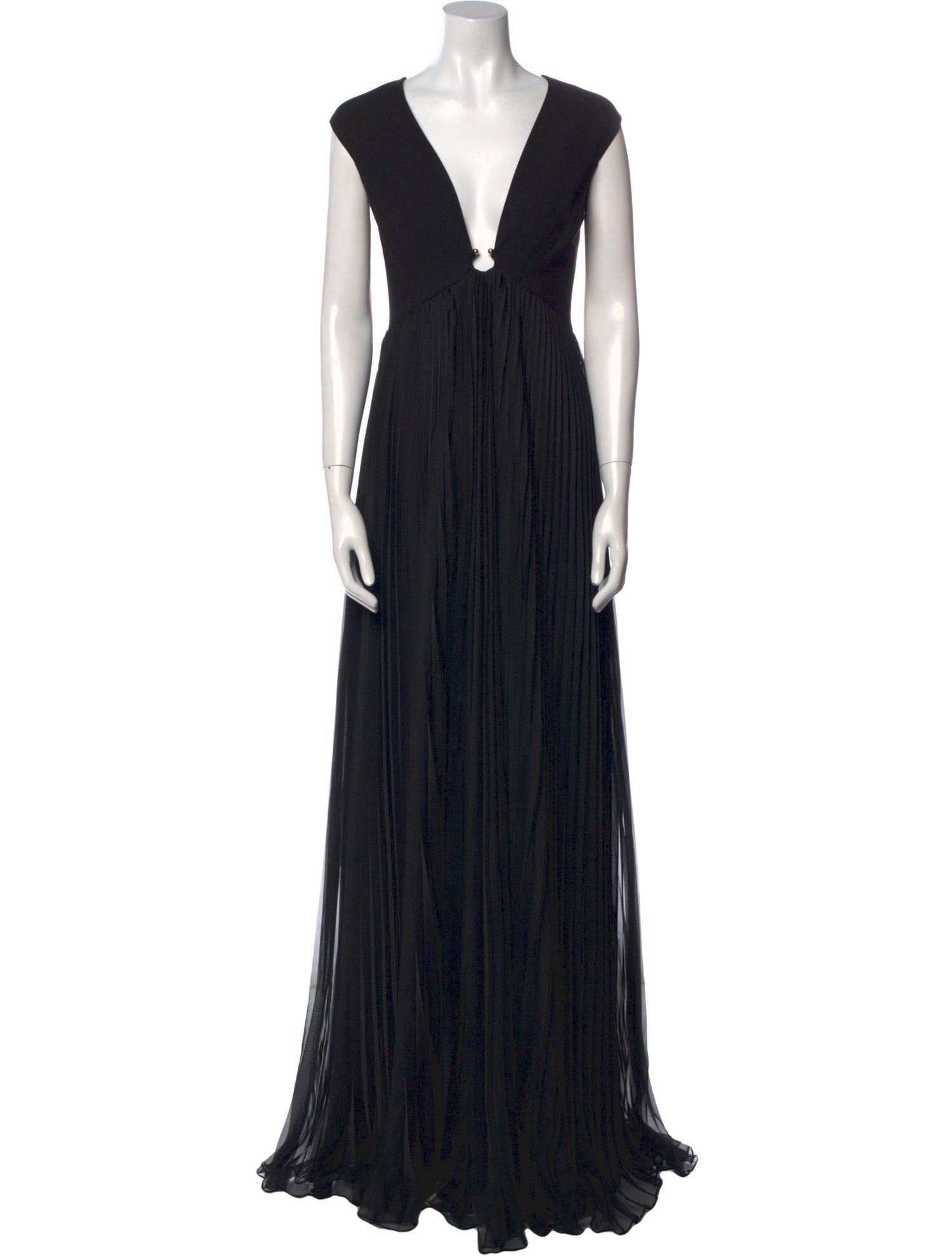 Halston Heritage Plunge Neckline Long Dress w/ Tags