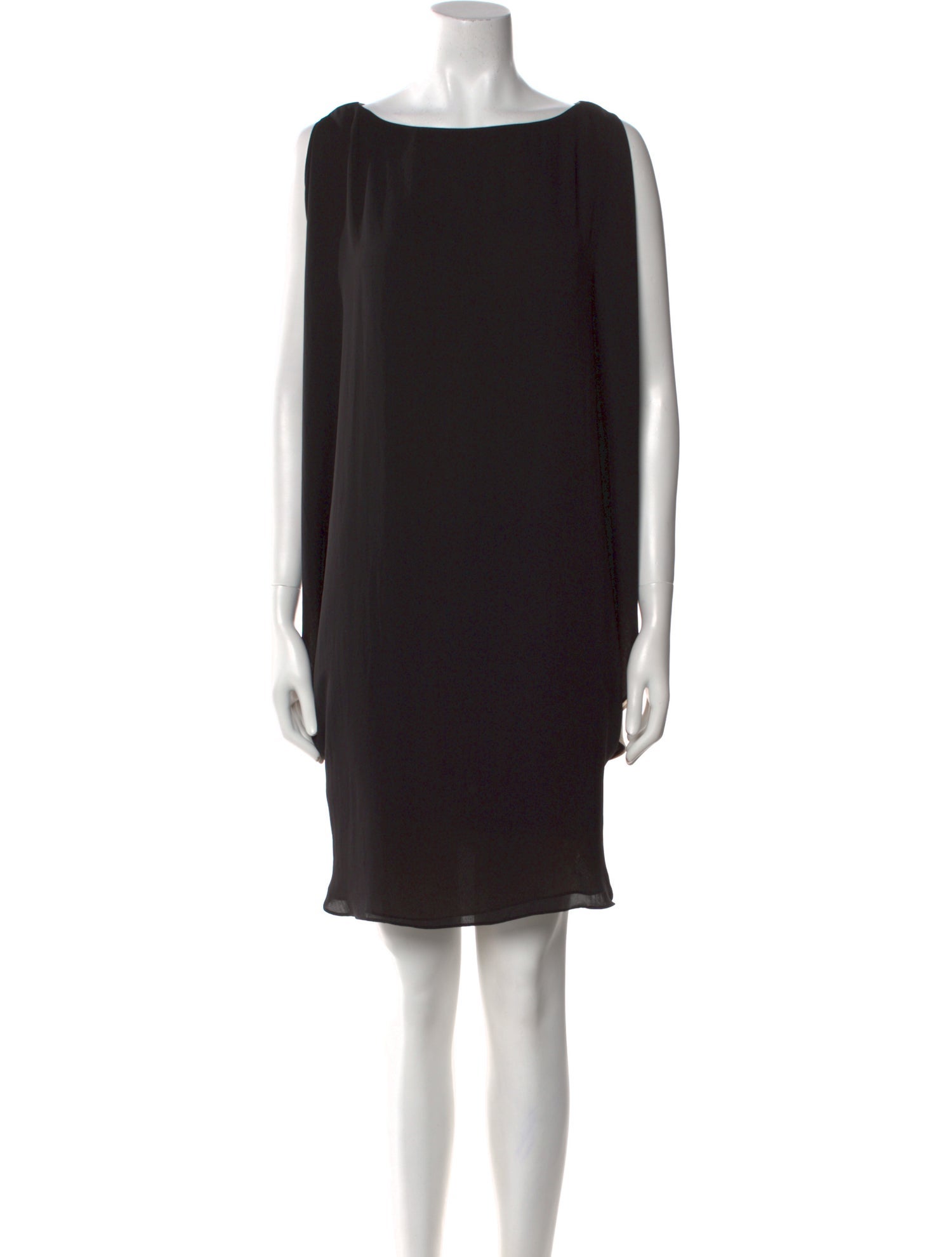 Halston Heritage Bateau Neckline Mini Dress