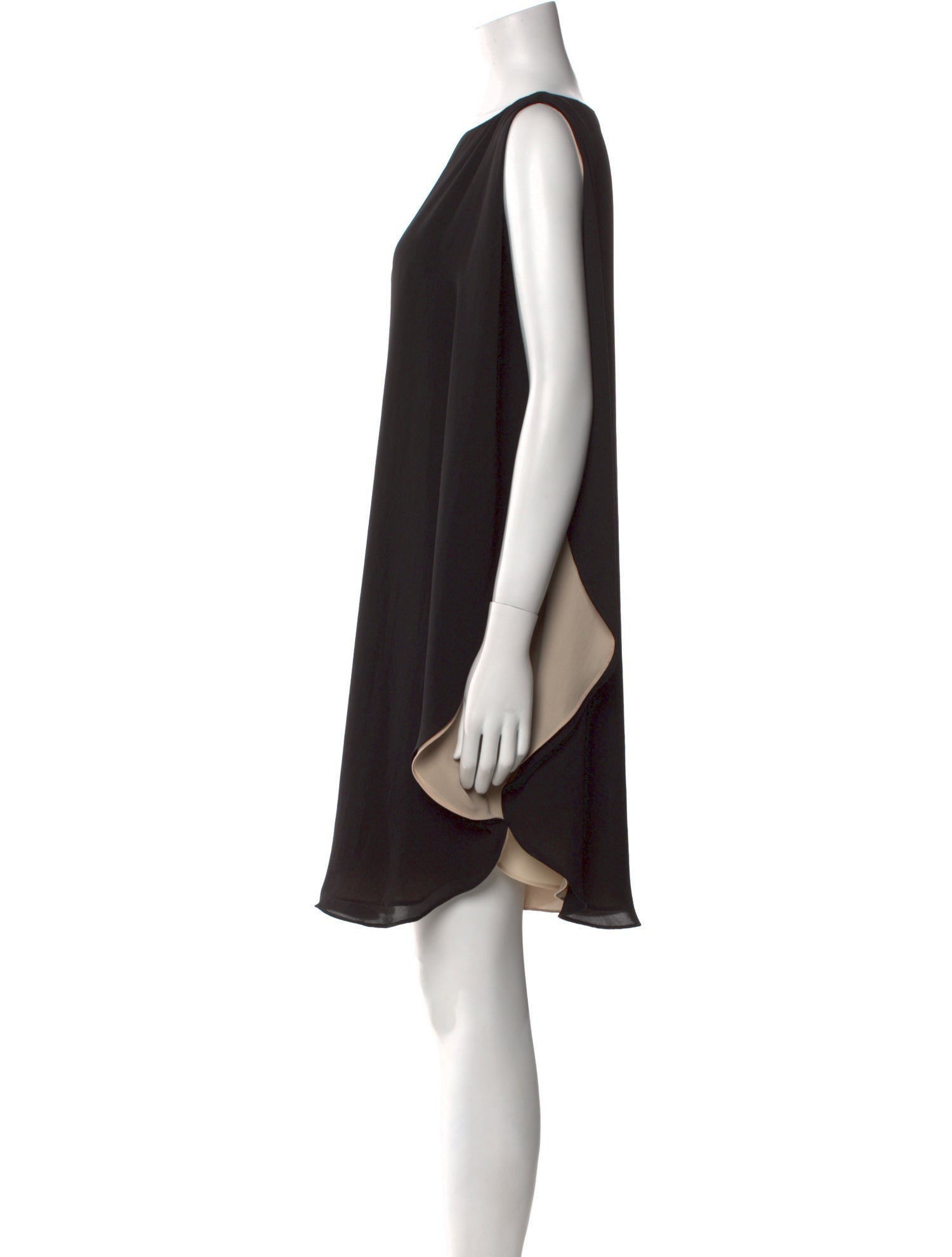 Halston Heritage Bateau Neckline Mini Dress