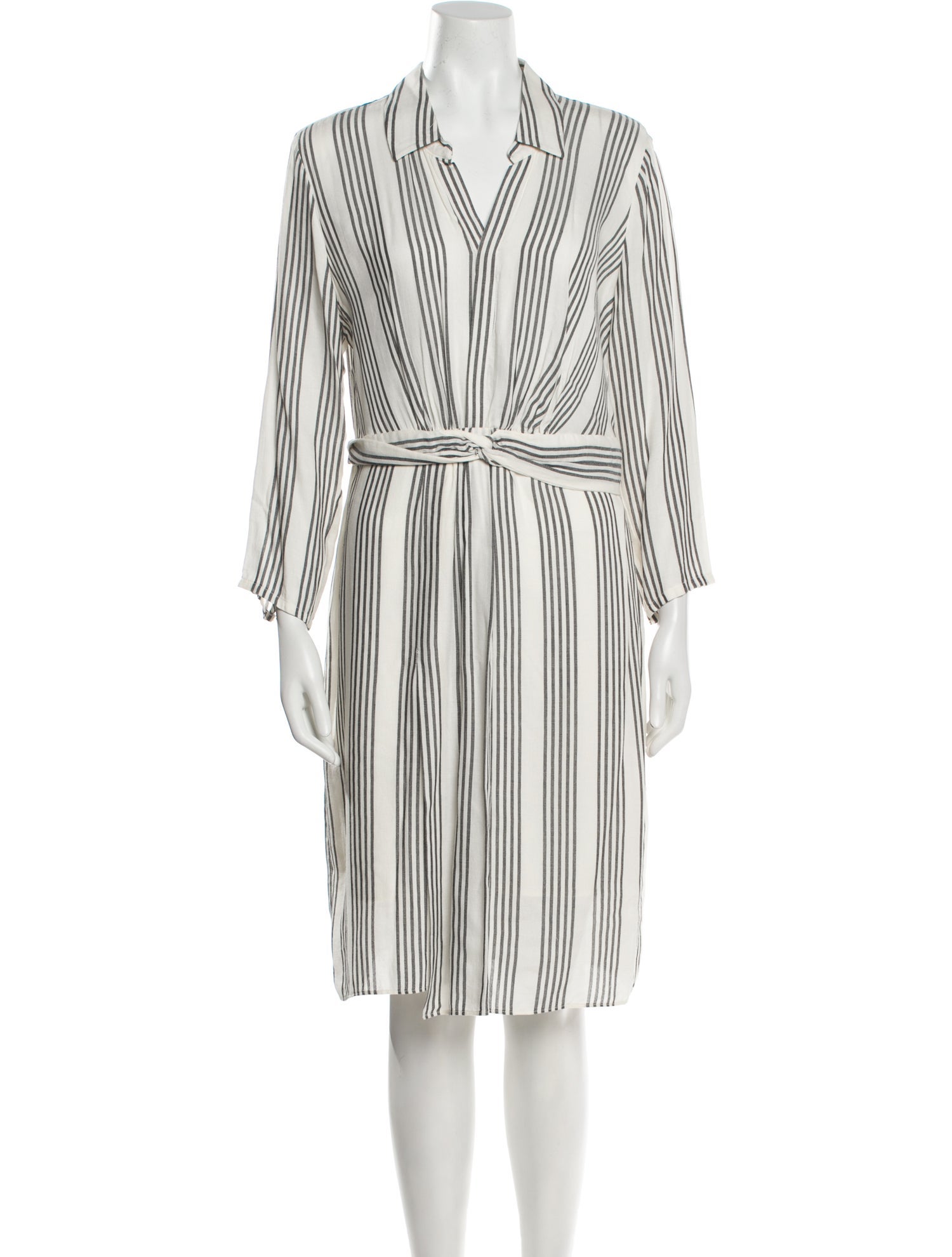 Halston Heritage Striped Knee-Length Dress