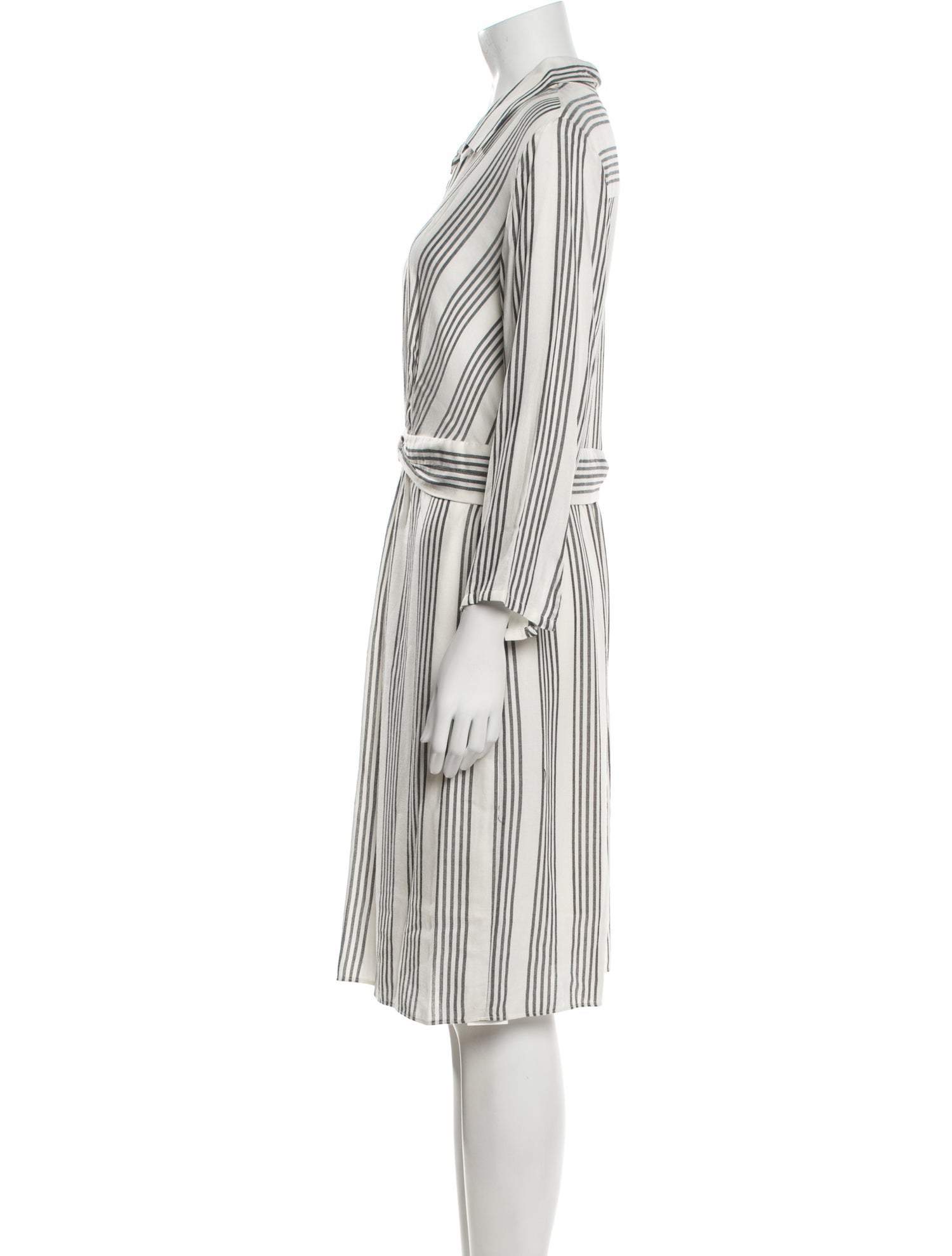 Halston Heritage Striped Knee-Length Dress
