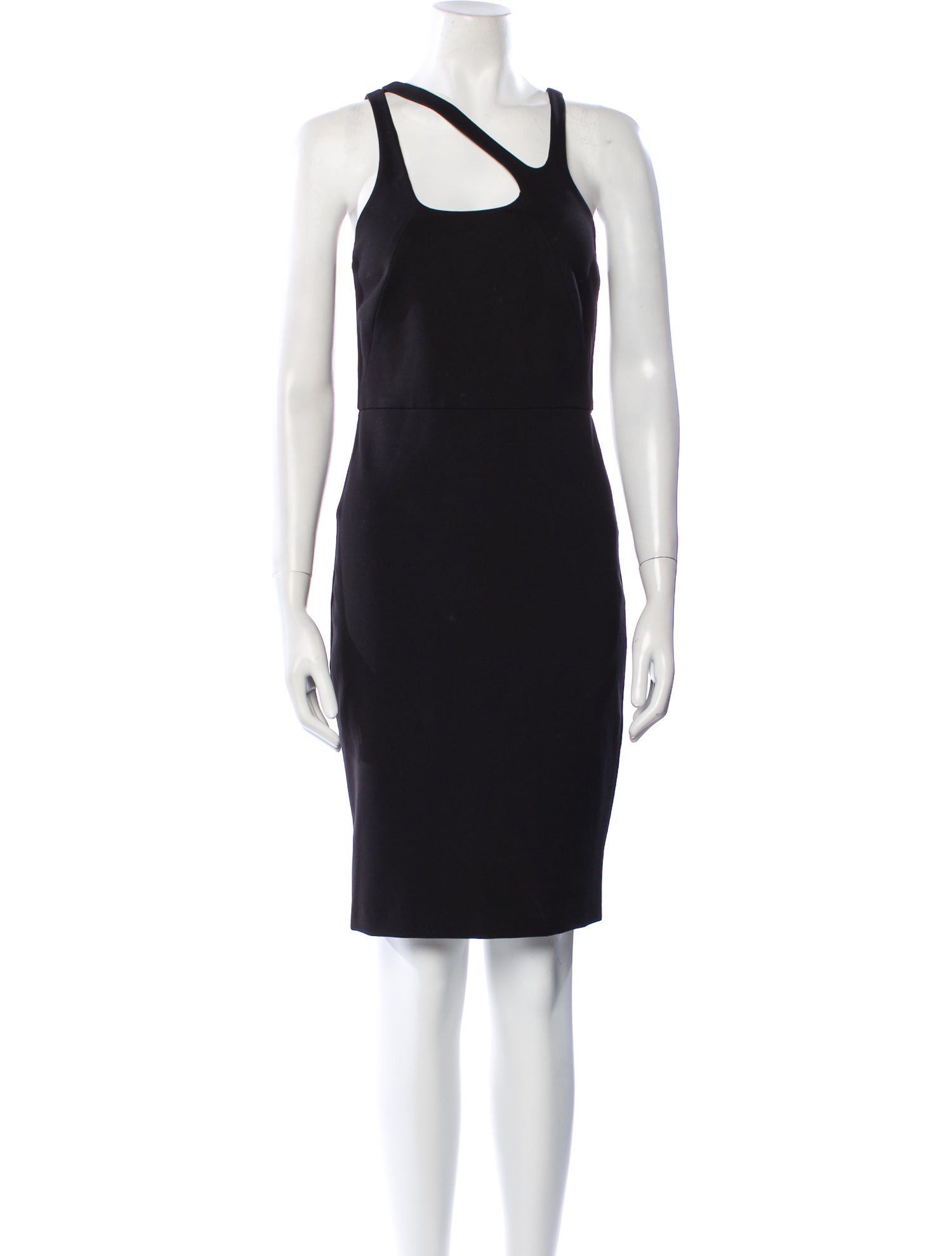 Halston Heritage Square Neckline Knee-Length Dress