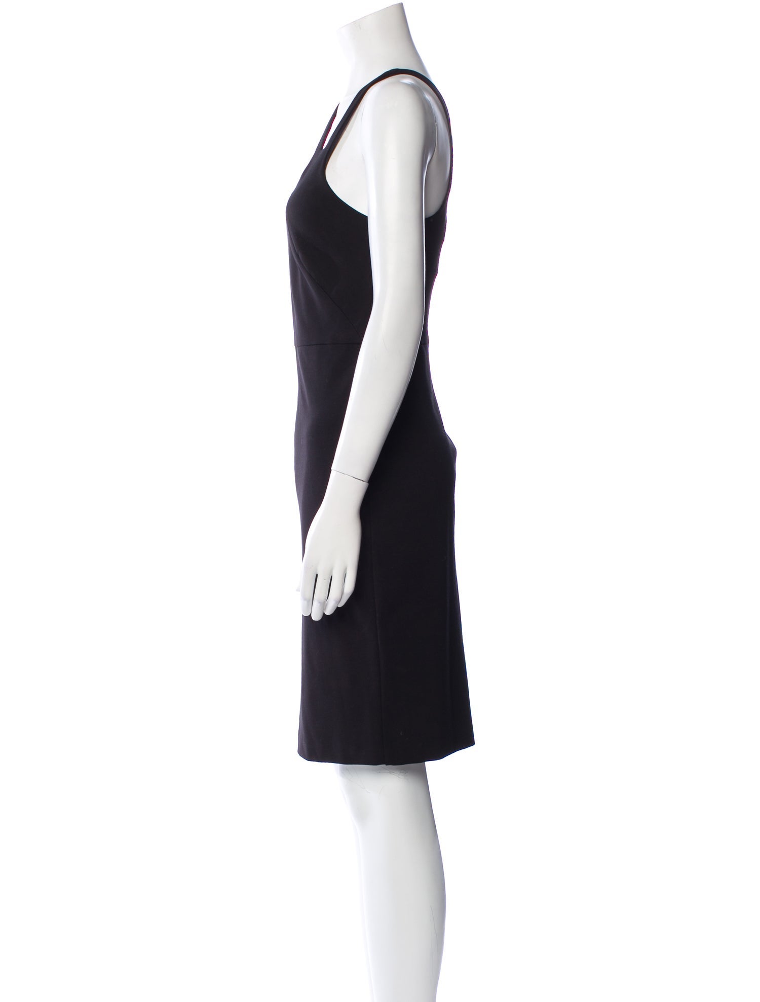 Halston Heritage Square Neckline Knee-Length Dress