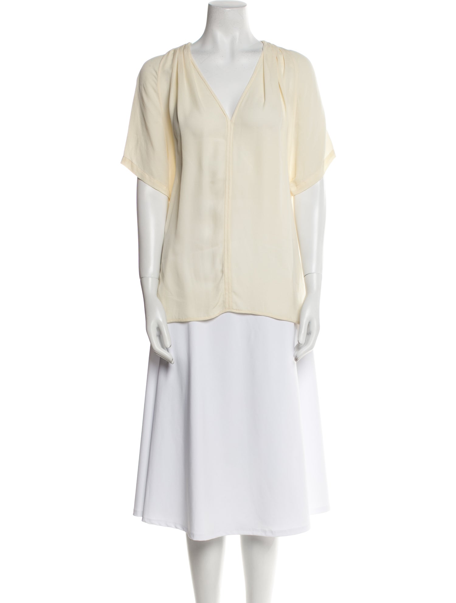 Halston Heritage Silk V-Neck Tunic