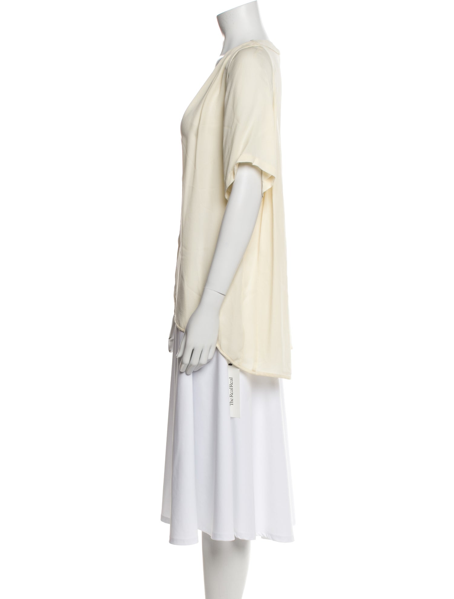 Halston Heritage Silk V-Neck Tunic