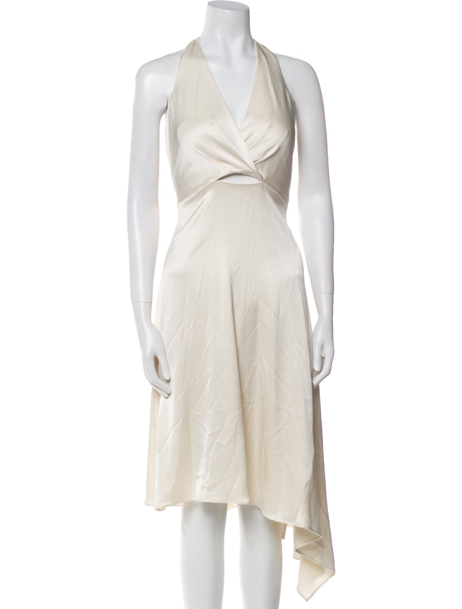 Halston Heritage V-Neck Midi Length Dress