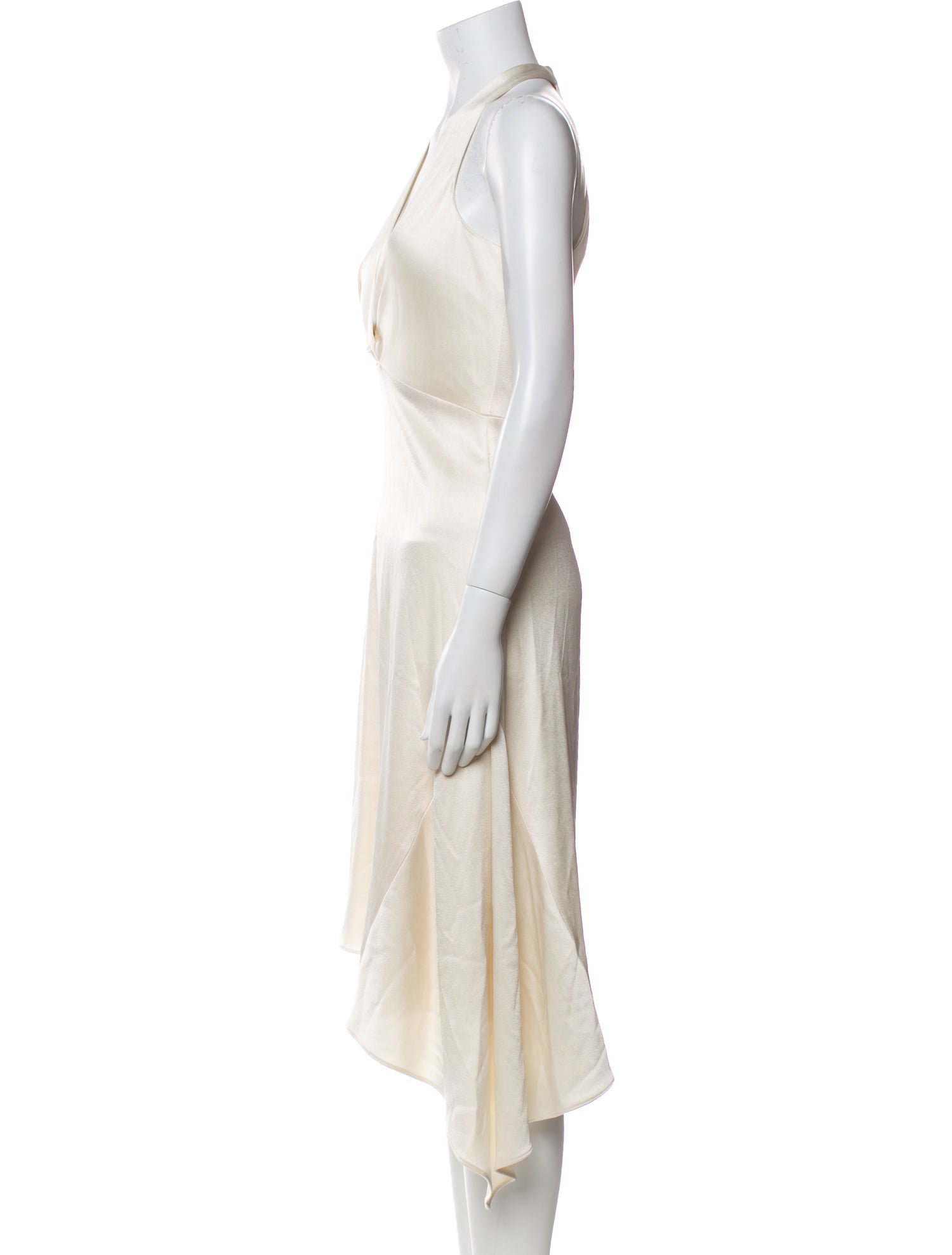 Halston Heritage V-Neck Midi Length Dress