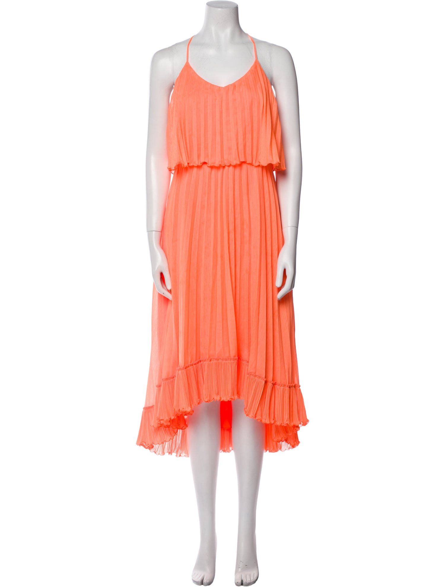 Halston Heritage Scoop Neck Midi Length Dress