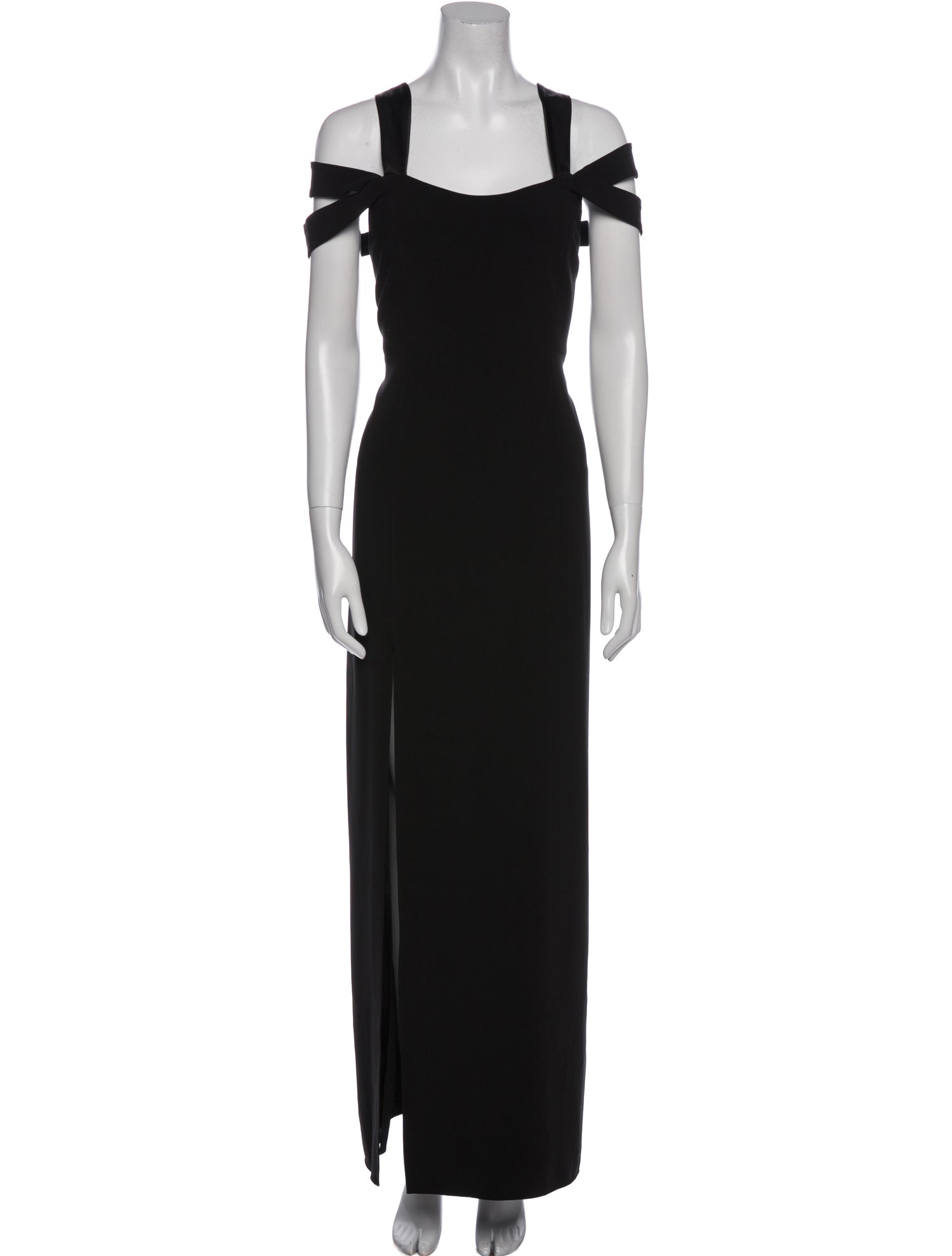 Halston Heritage Square Neckline Long Dress