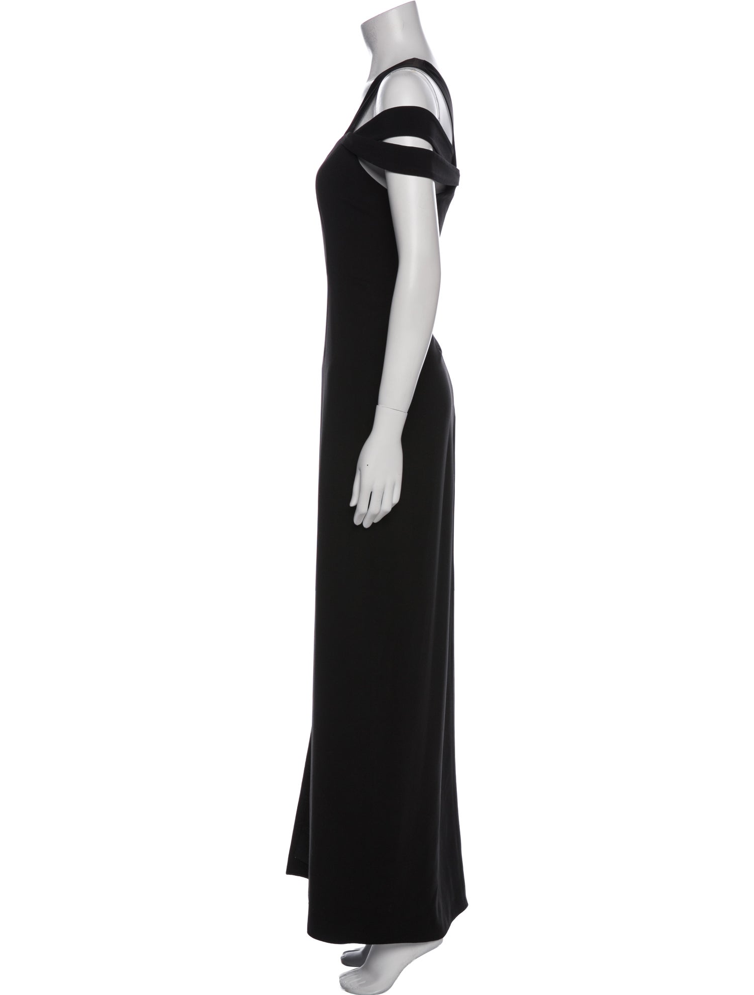 Halston Heritage Square Neckline Long Dress