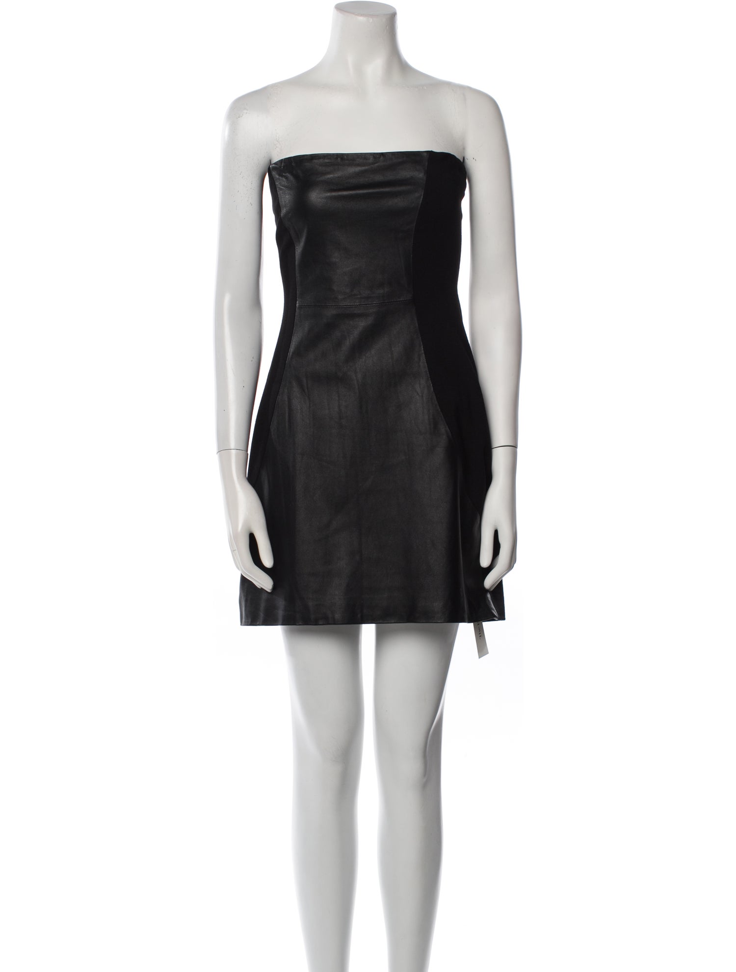 Halston Heritage Lamb Leather Mini Dress