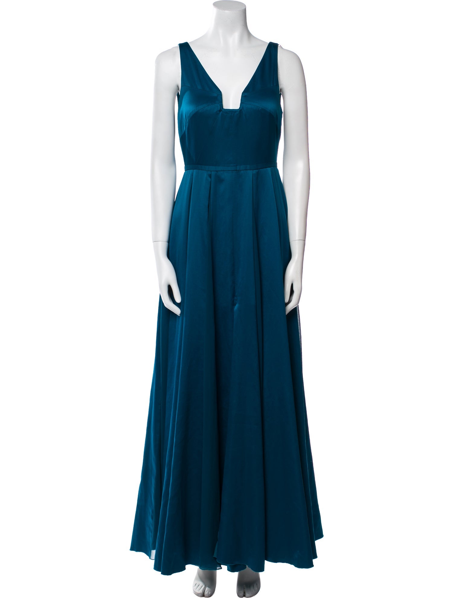 Halston Heritage V-Neck Long Dress