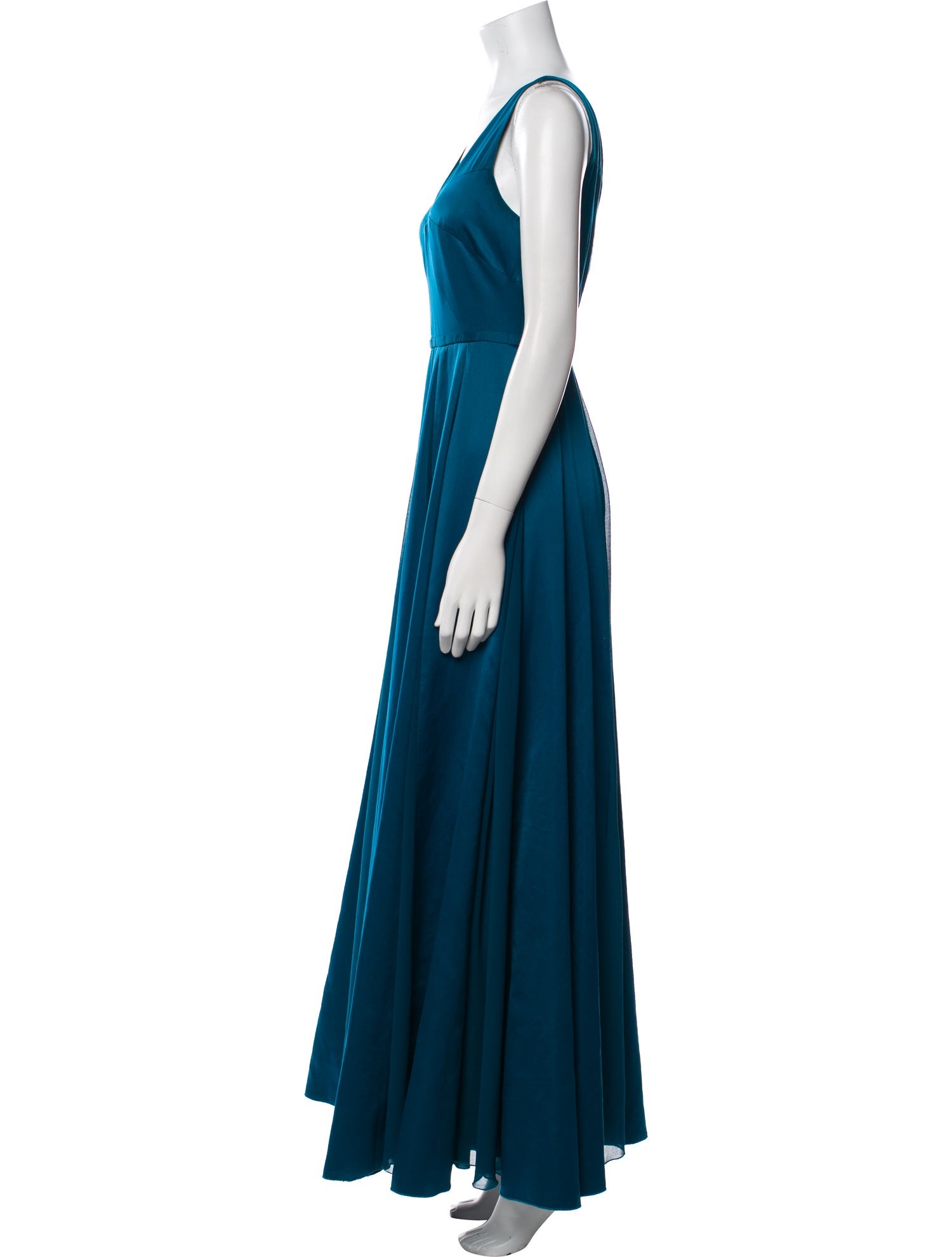 Halston Heritage V-Neck Long Dress