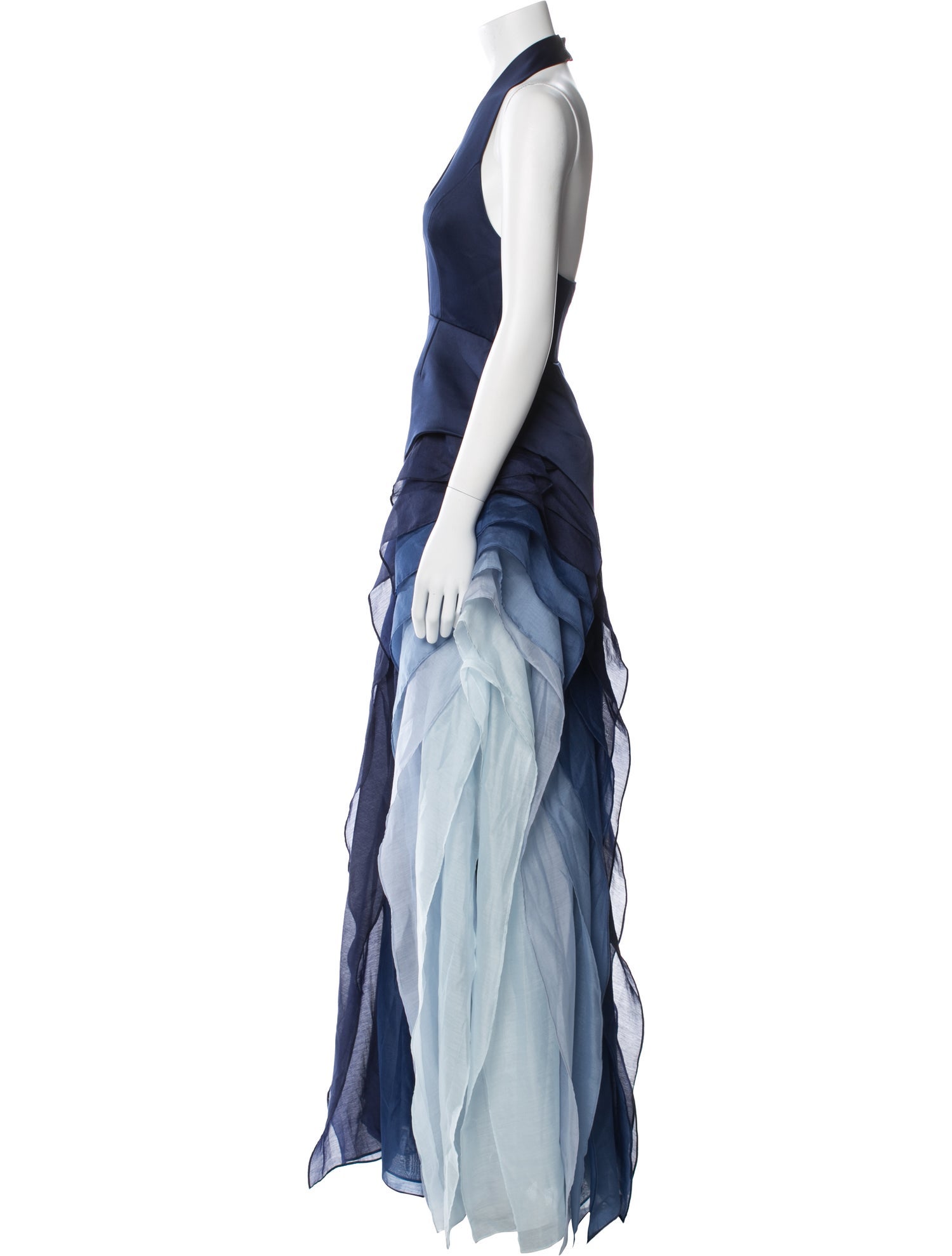 Halston Heritage Halterneck Long Dress