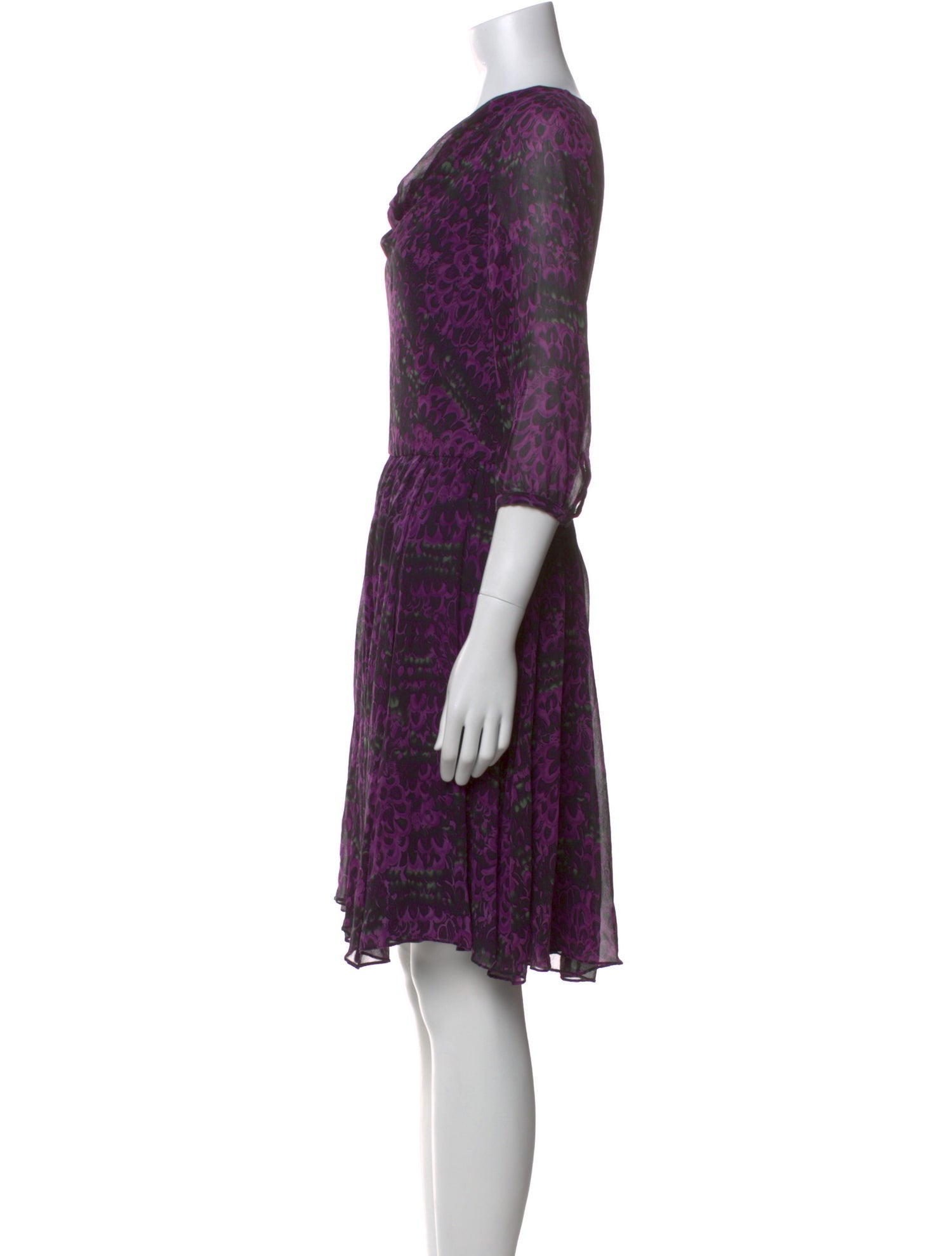 Halston Heritage Silk Knee-Length Dress