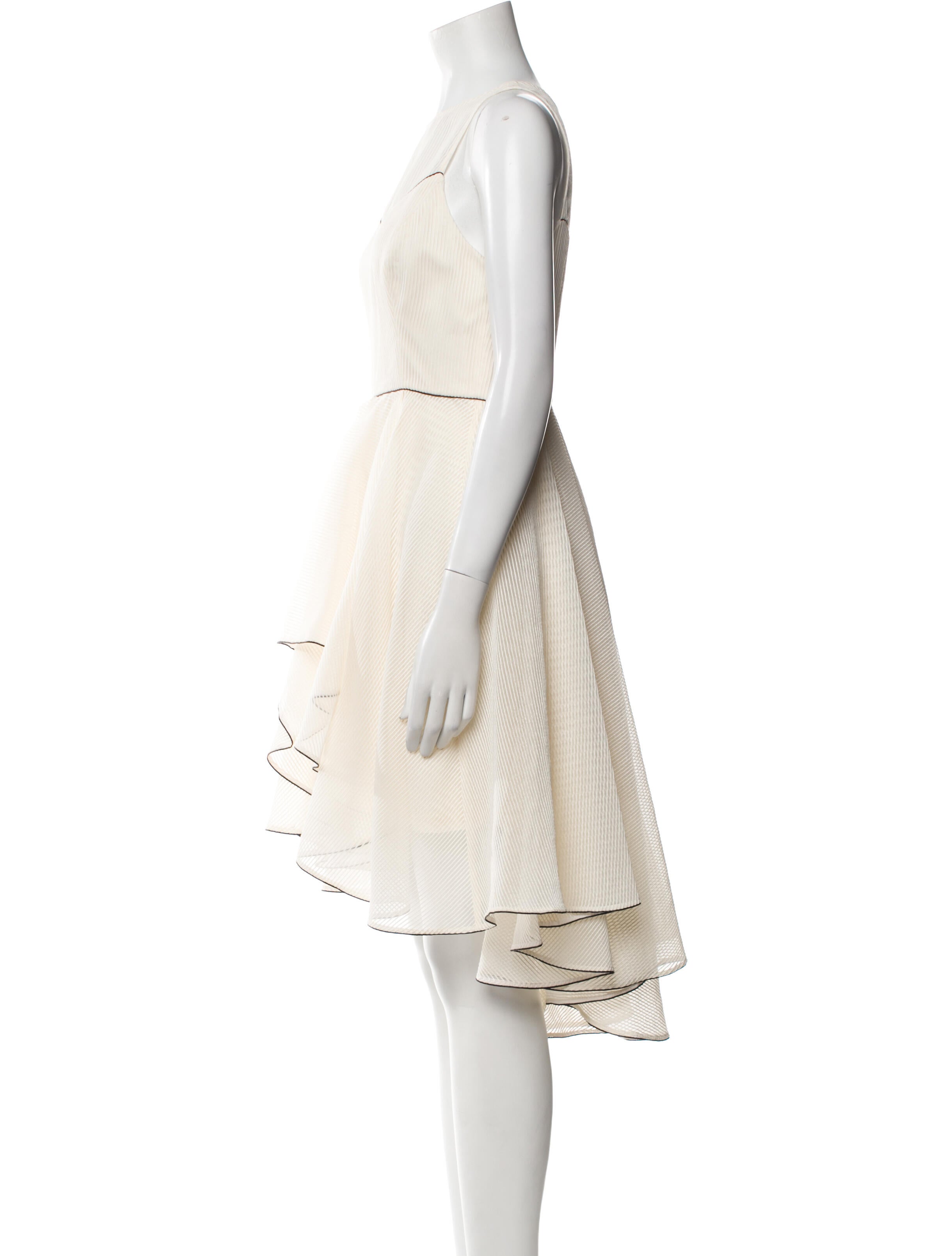 Halston Heritage Bateau Neckline Knee-Length Dress