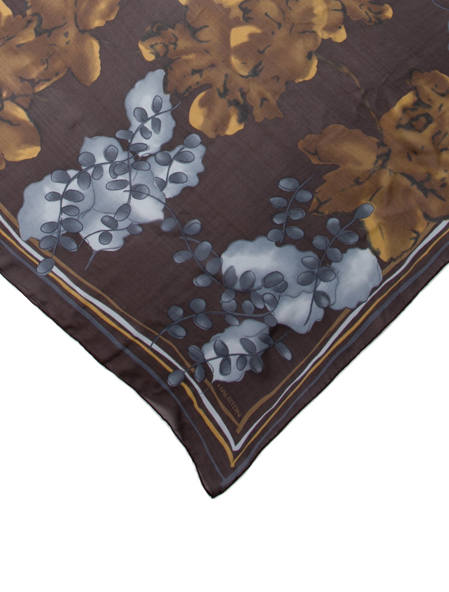 Halston Heritage Silk Floral Print Scarf