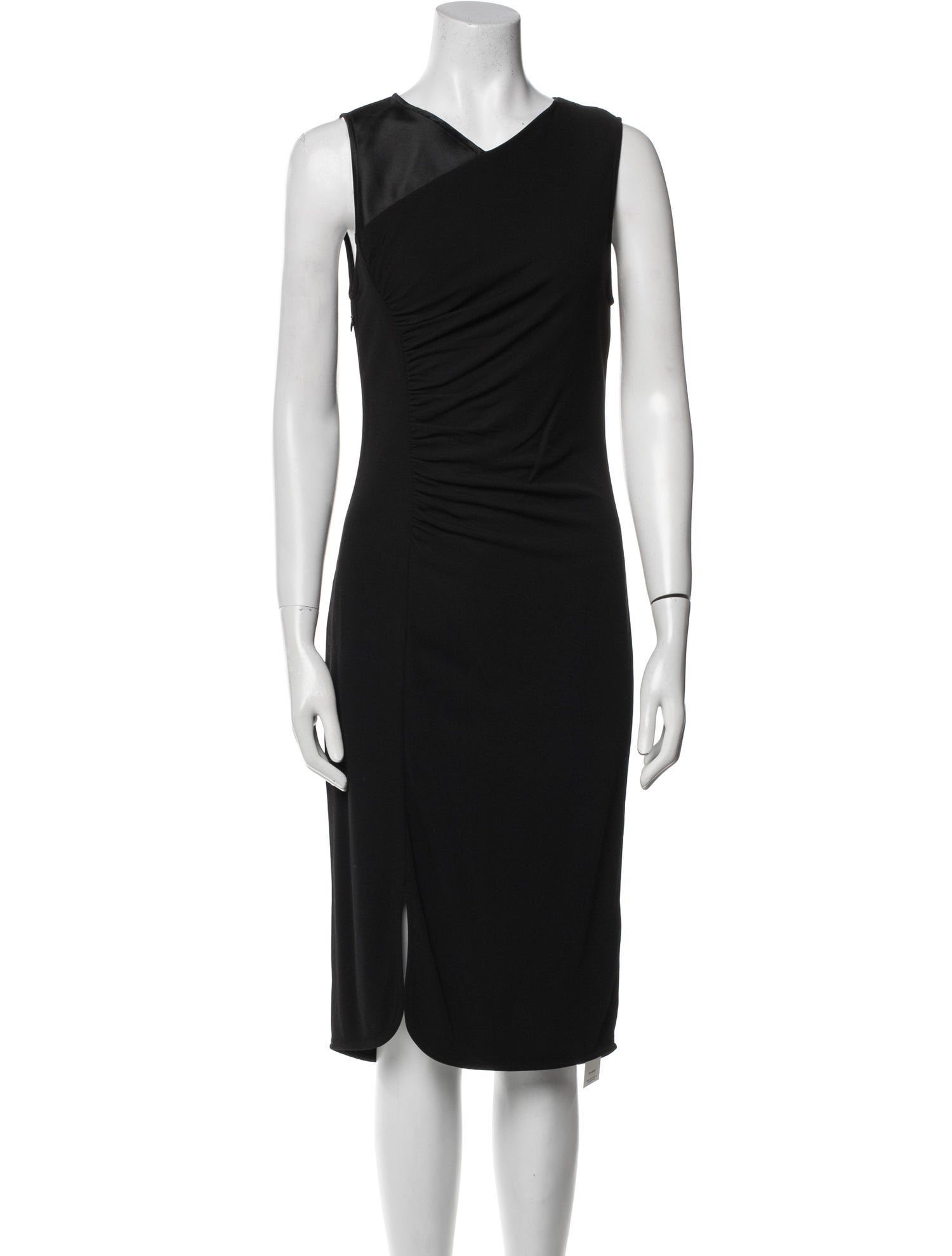 Halston Heritage V-Neck Midi Length Dress