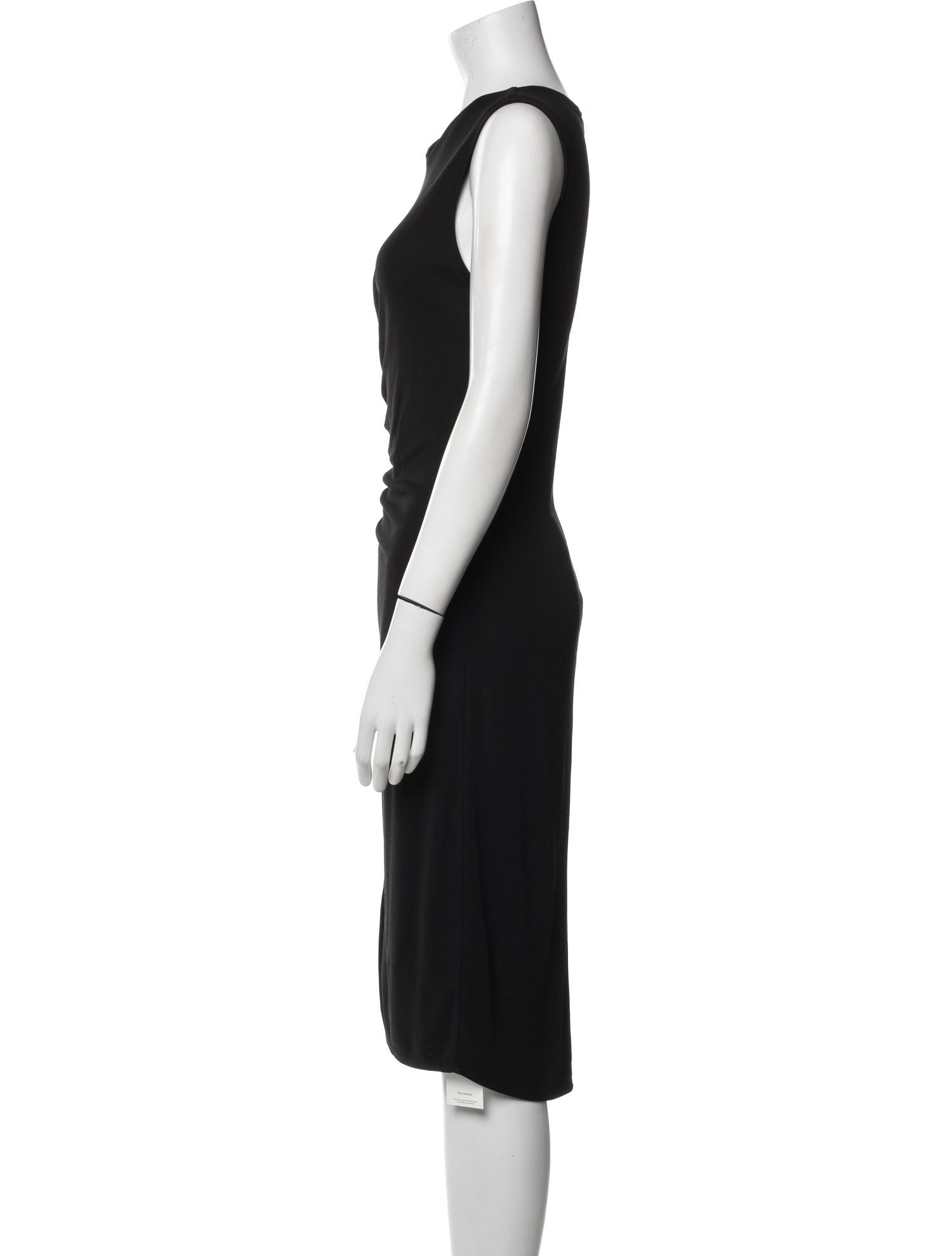 Halston Heritage V-Neck Midi Length Dress