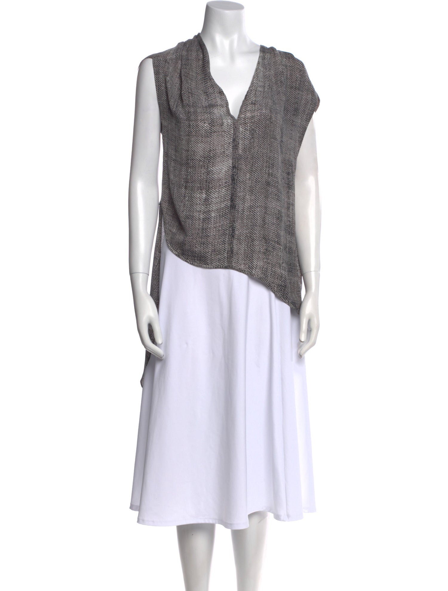 Halston Heritage Printed V-Neck Blouse