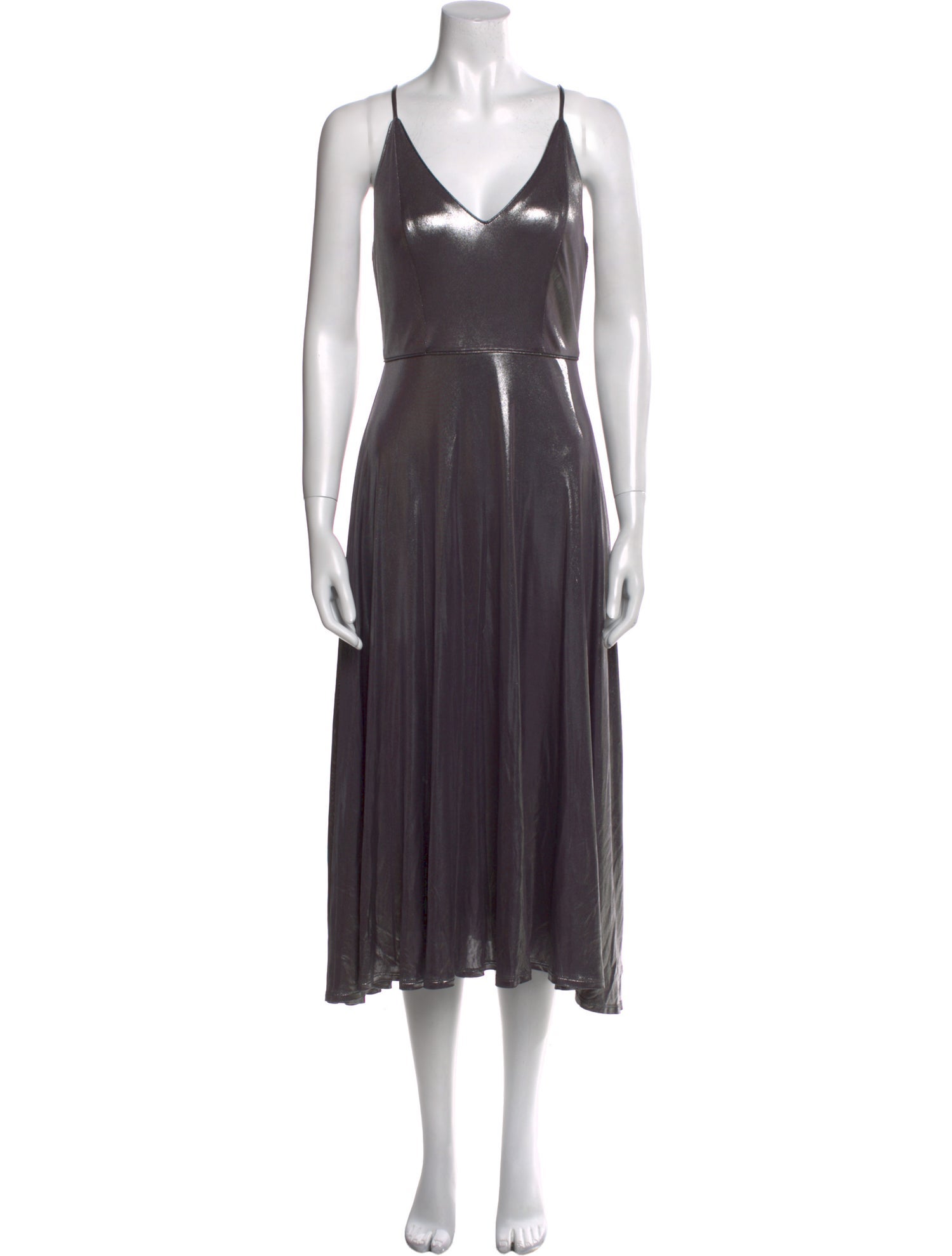 Halston Heritage V-Neck Long Dress