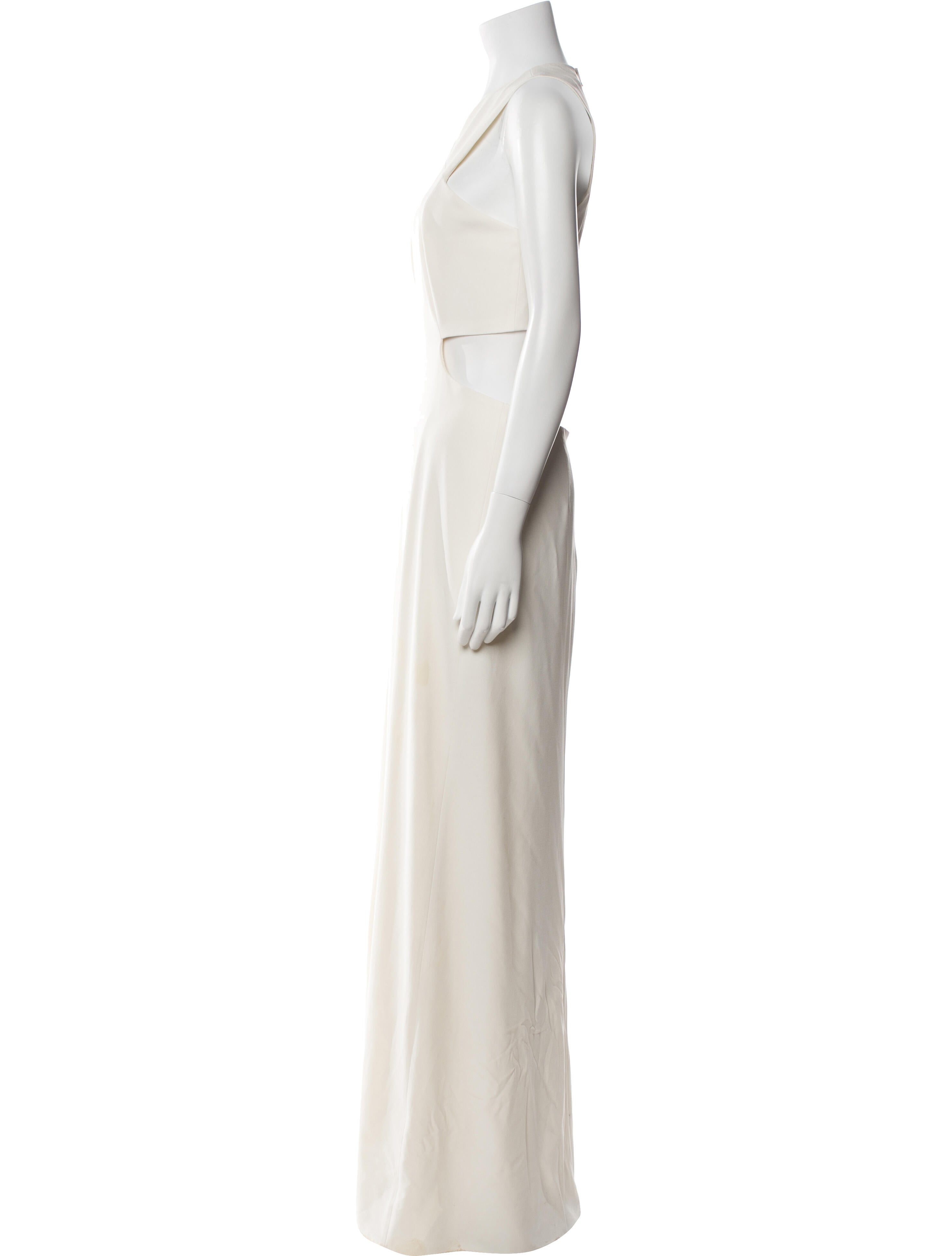 Halston Heritage V-Neck Long Dress