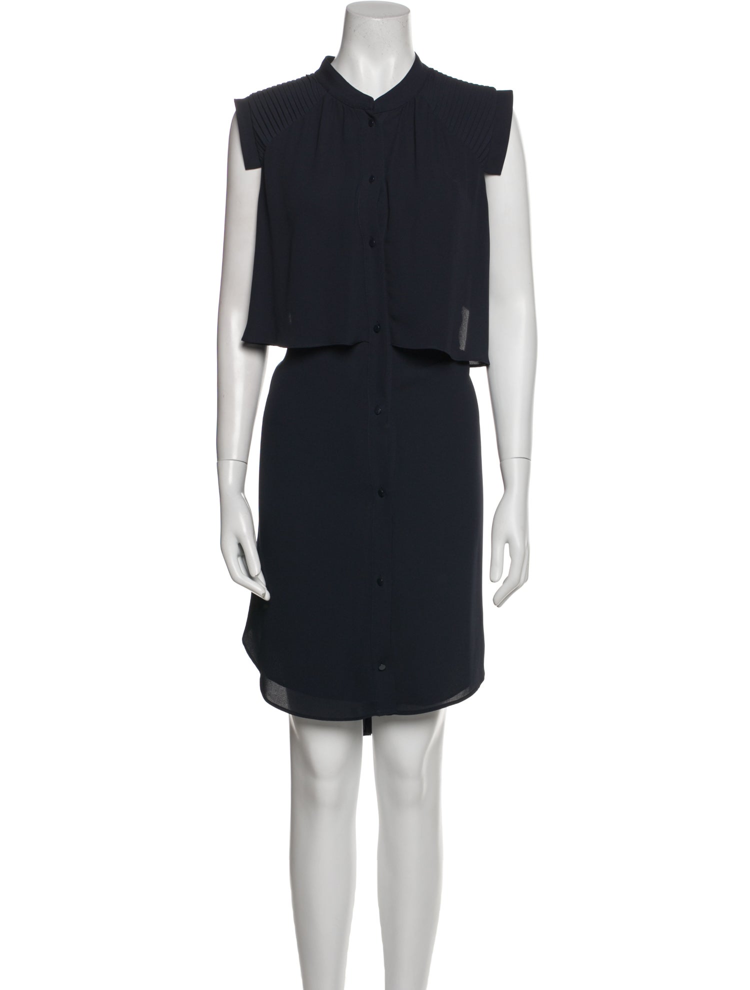 Halston Heritage V-Neck Knee-Length Dress