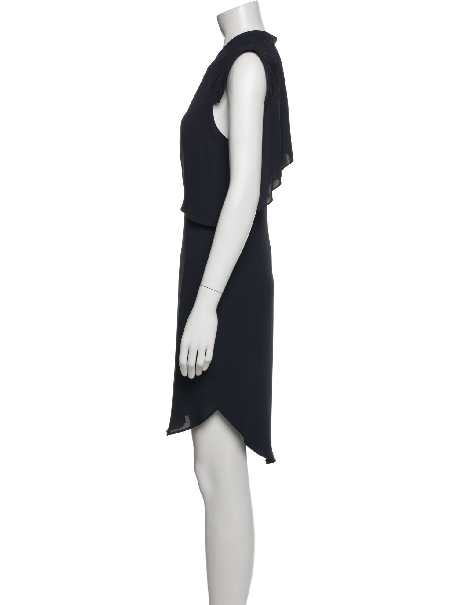 Halston Heritage V-Neck Knee-Length Dress