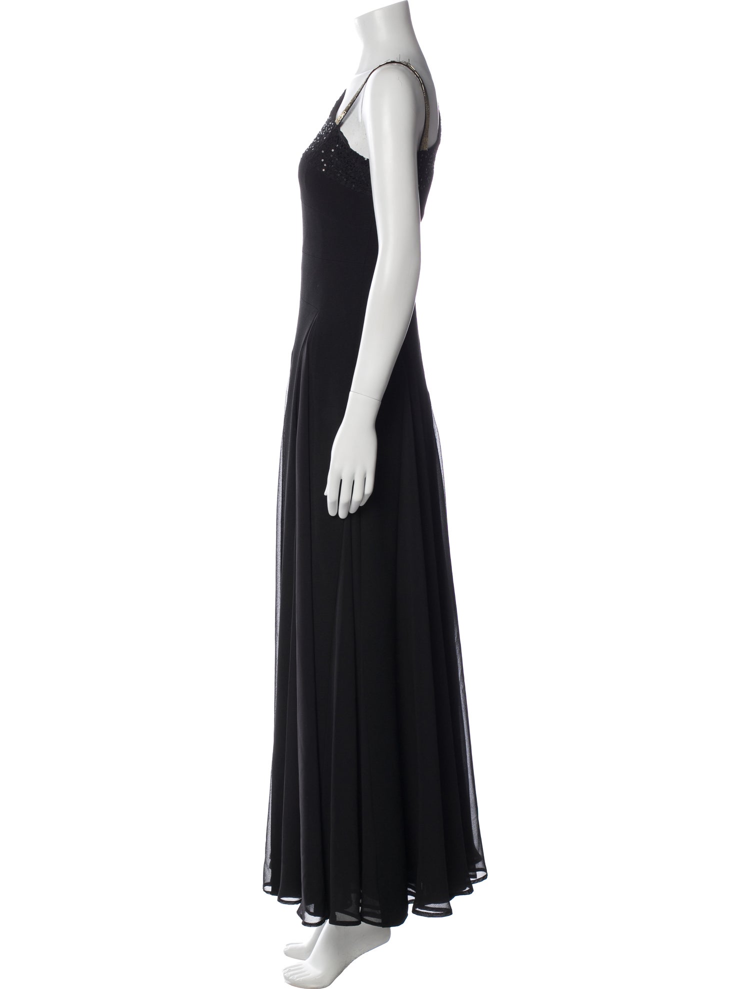 Halston Heritage One-Shoulder Long Dress