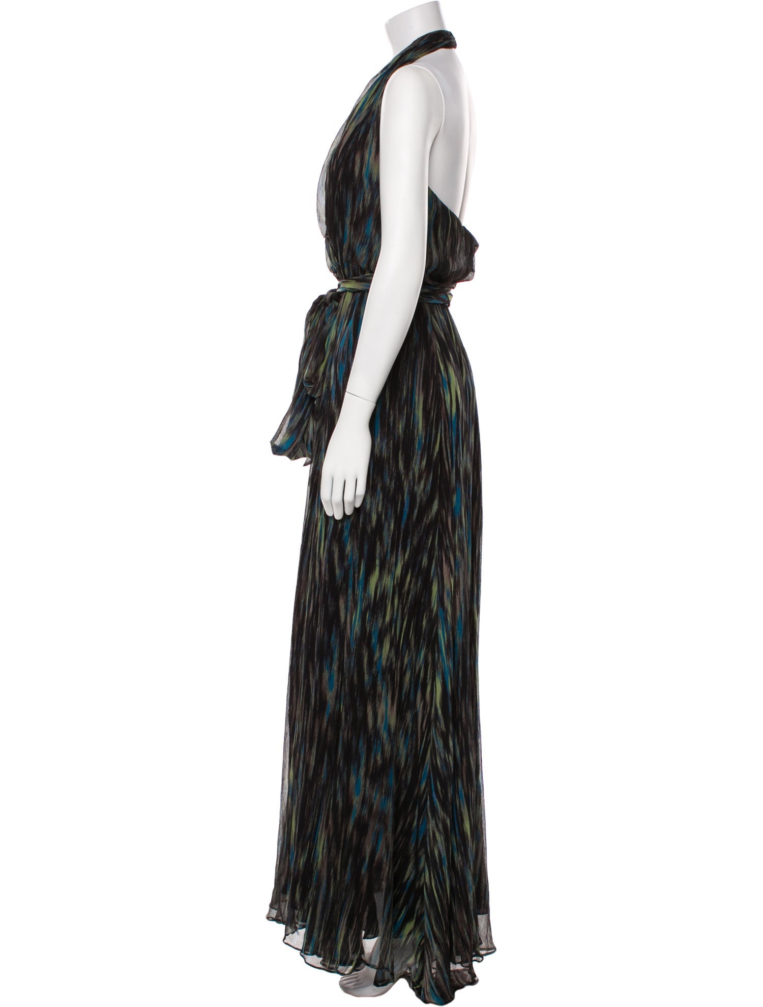 Halston Heritage Silk Long Dress