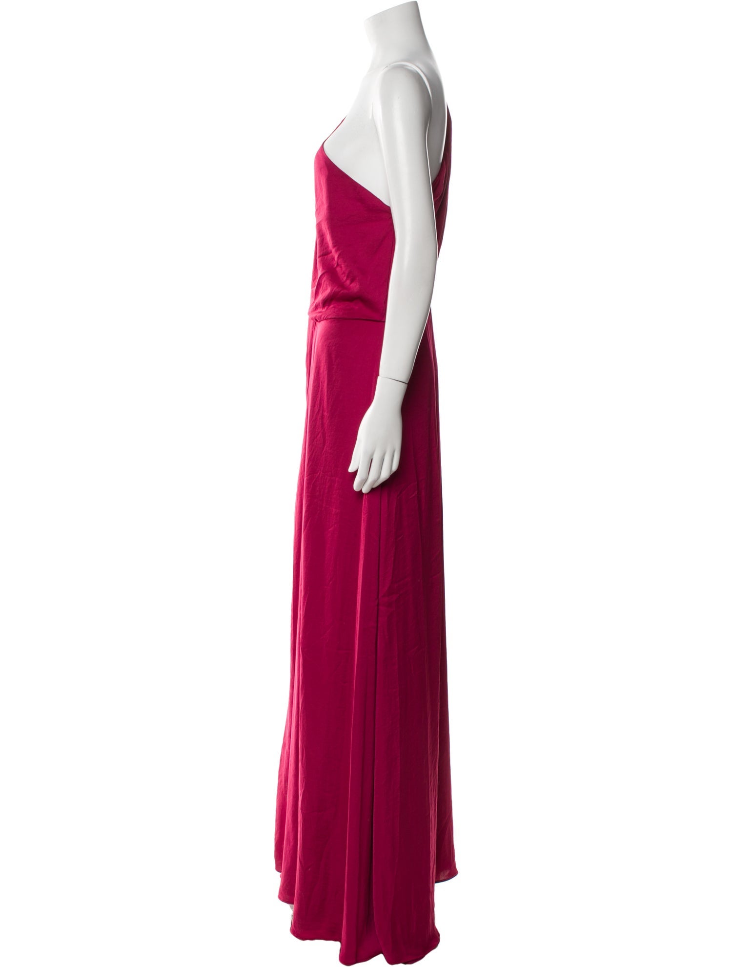 Halston Heritage One-Shoulder Long Dress