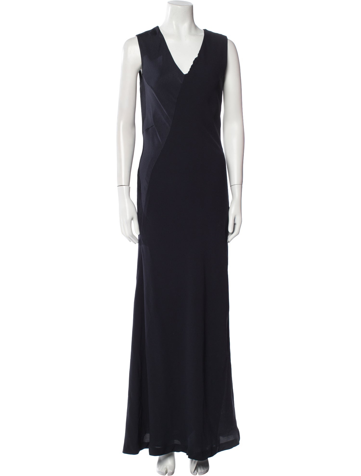Halston Heritage V-Neck Long Dress