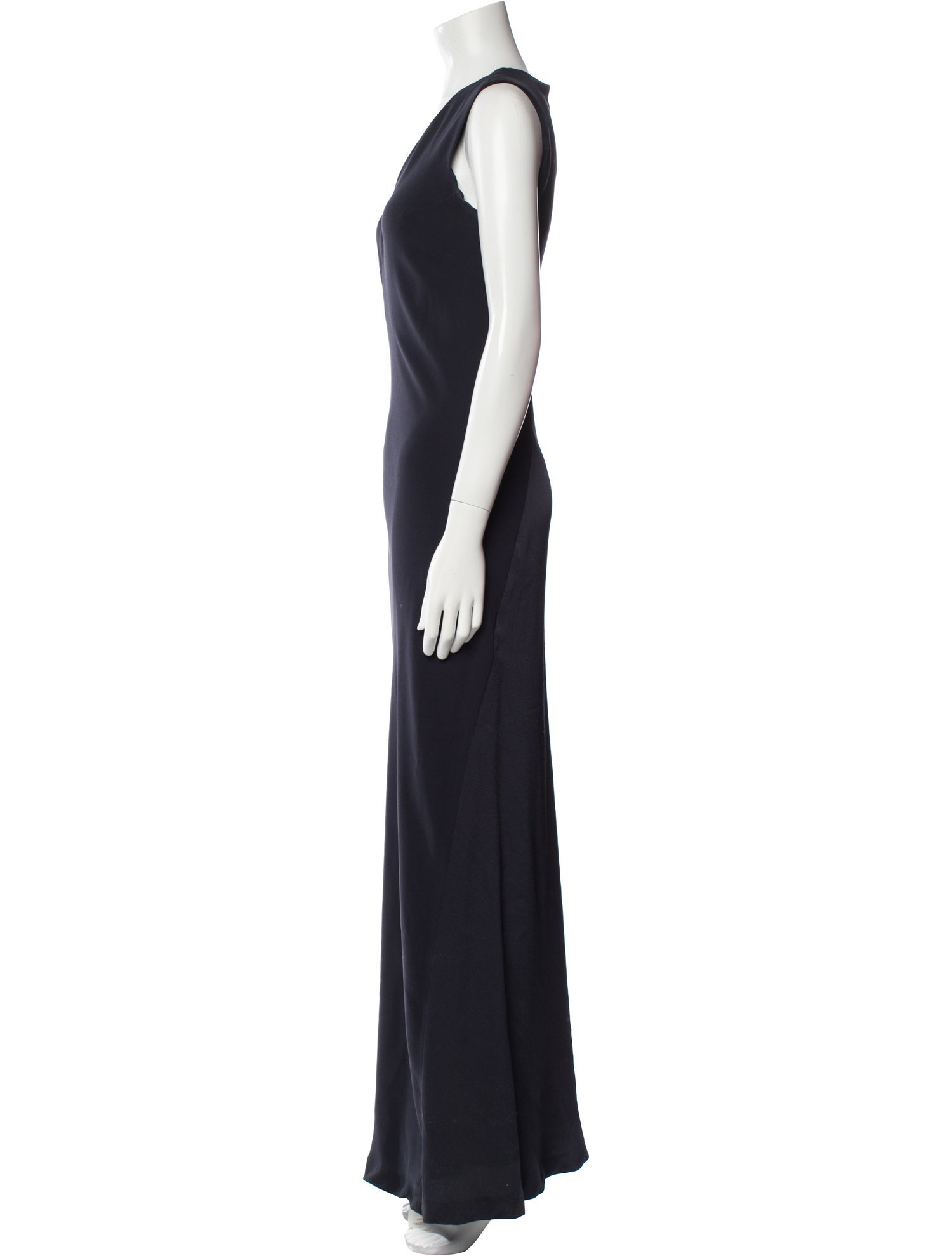 Halston Heritage V-Neck Long Dress