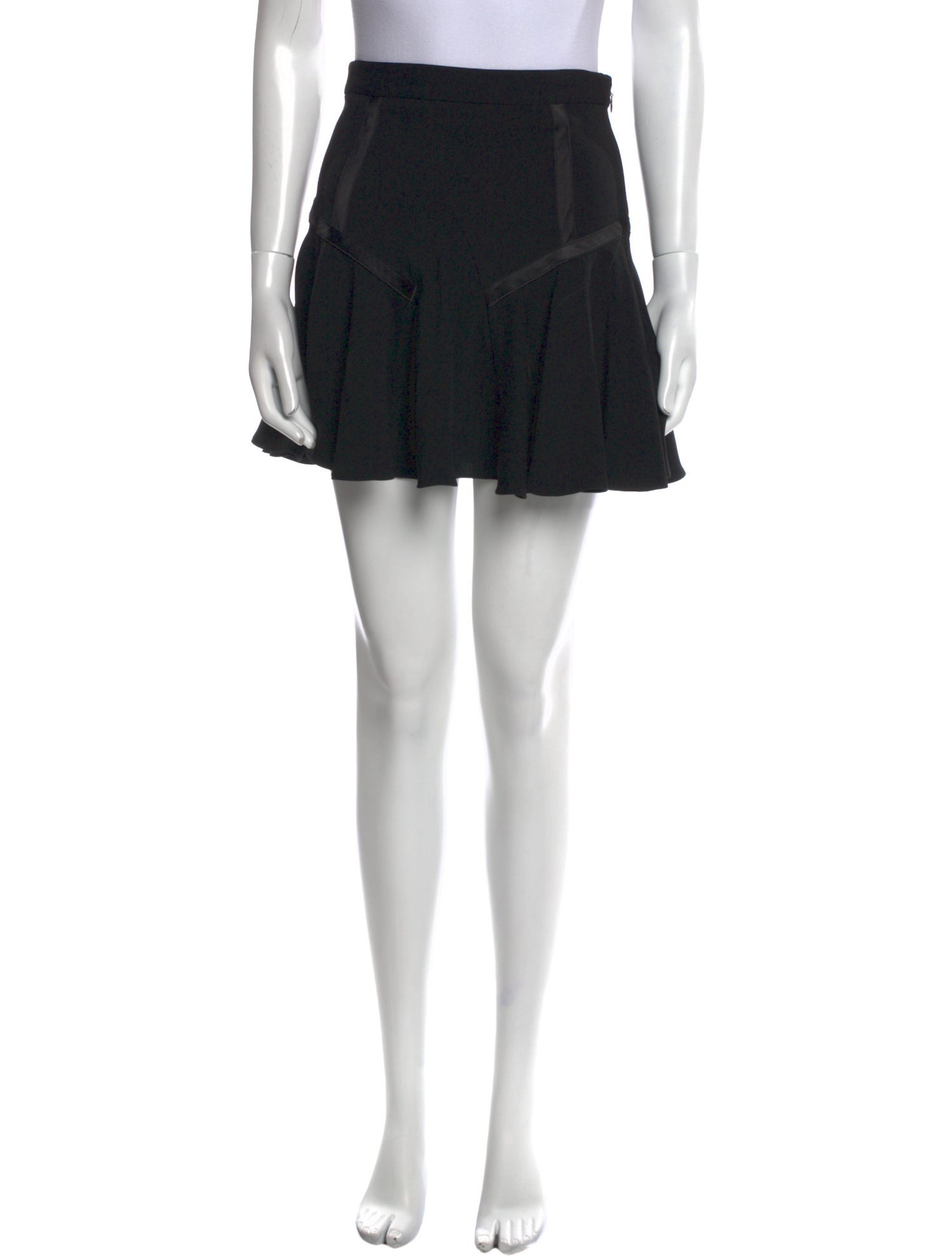 Halston Heritage Pleated Accents Mini Skirt