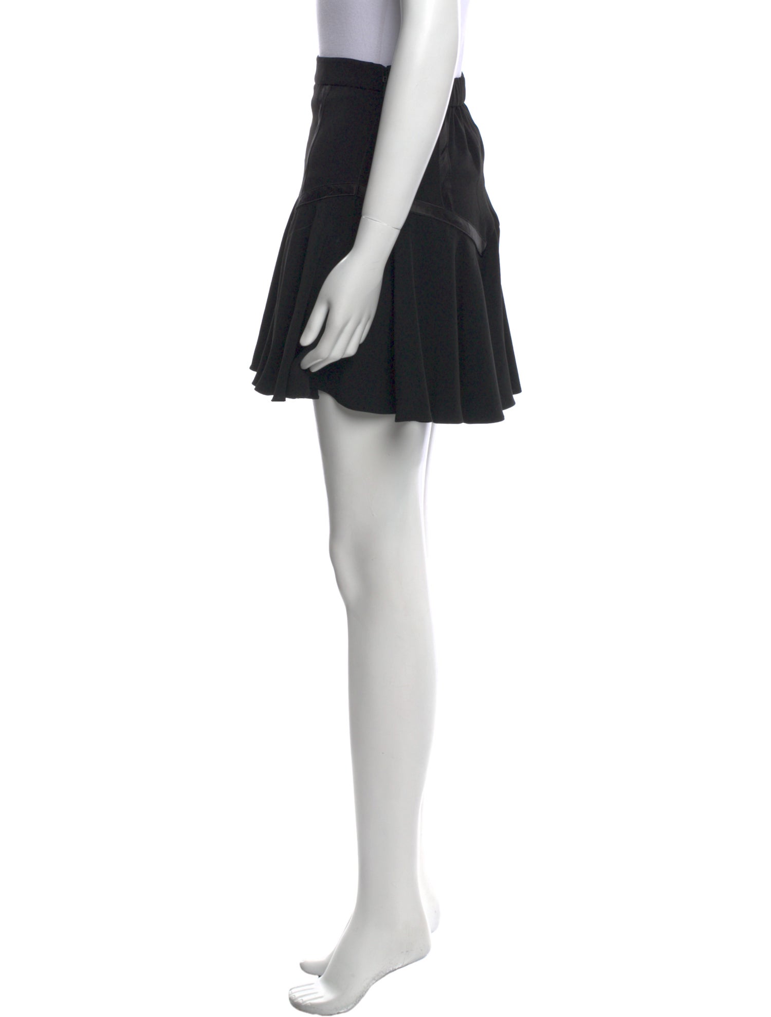 Halston Heritage Pleated Accents Mini Skirt