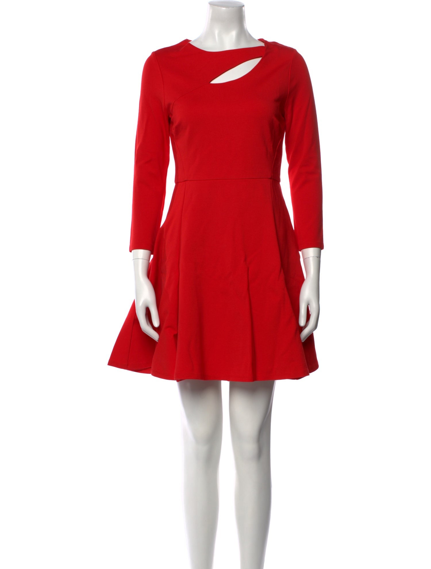 Halston Heritage Bateau Neckline Mini Dress